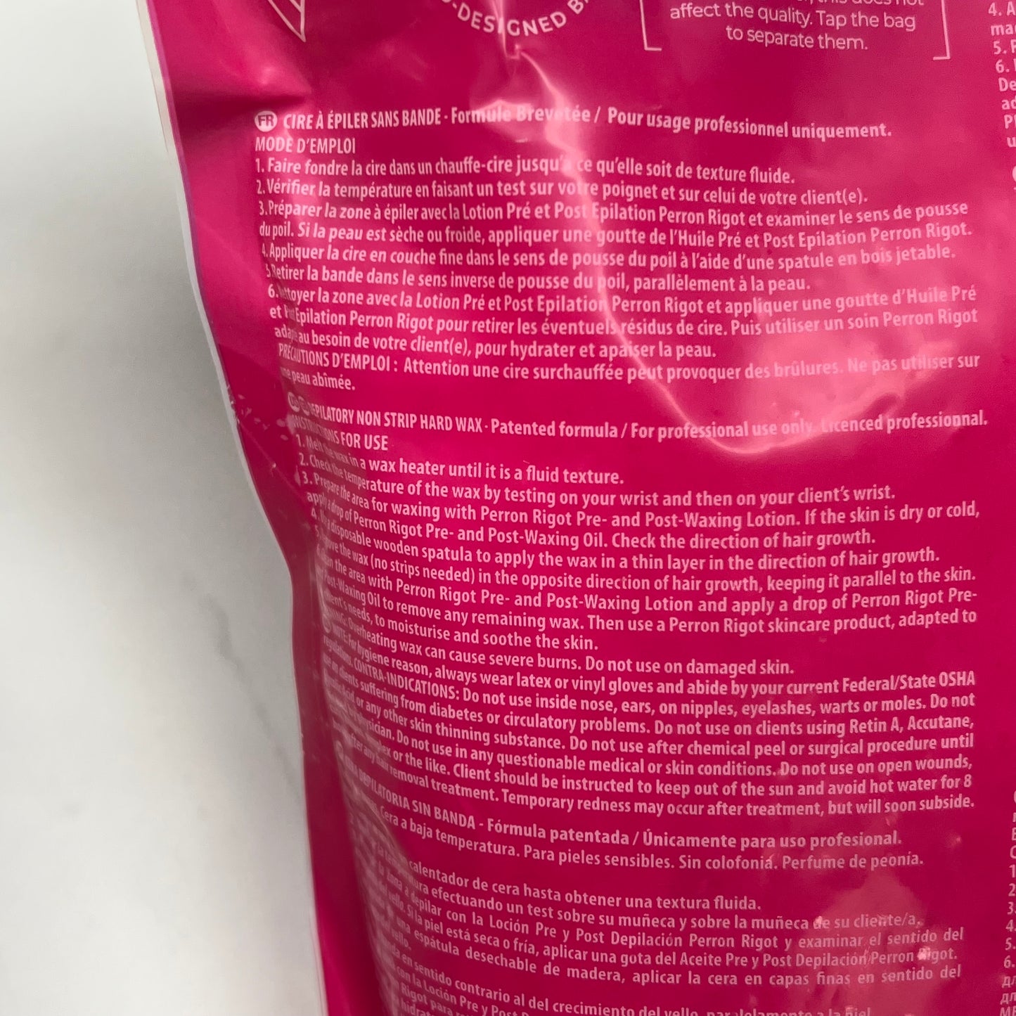 PERRON RIGOT Cireoil Fiorella Hard Wax Beads Peony Scent 800g Pink BB 12/27