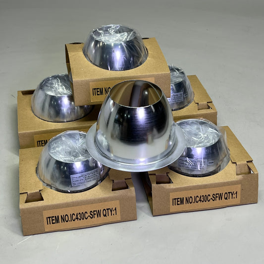 LEVITON (6 PACK) SS LED Downlight Sz 2.7" D x 3.2" H, Chrome IC430C-SFW