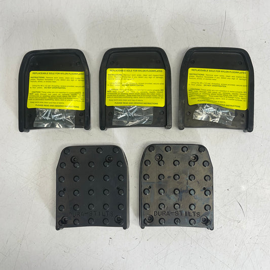 DURA-STILTS (5 PACK) Replaceable Sole for Nylon Floorplates W/ Screws Black #46