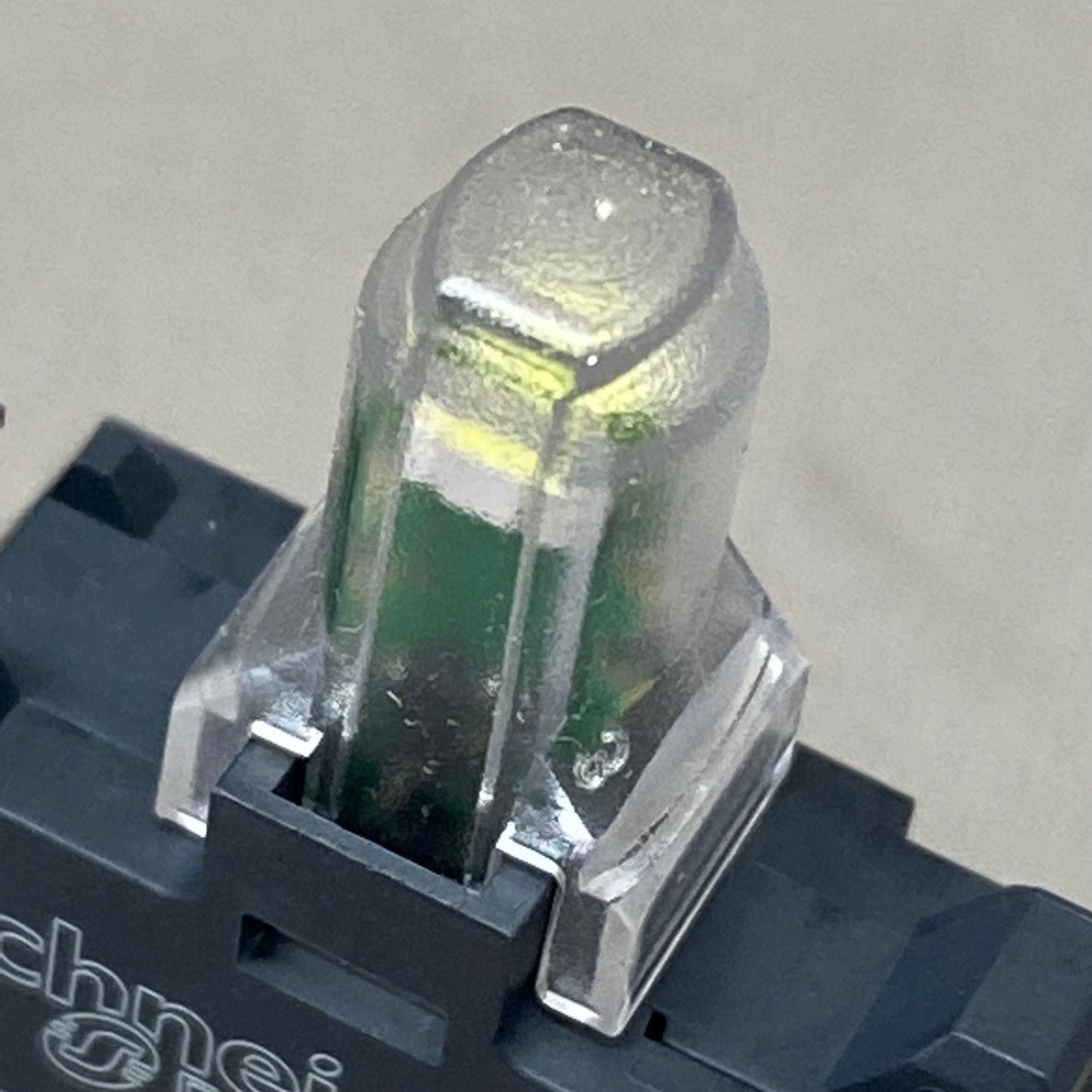 SCHNEIDER ELECTRIC Snap In Light Module Push Button 1.8"x1.3"x0.4" Black ZBVG1