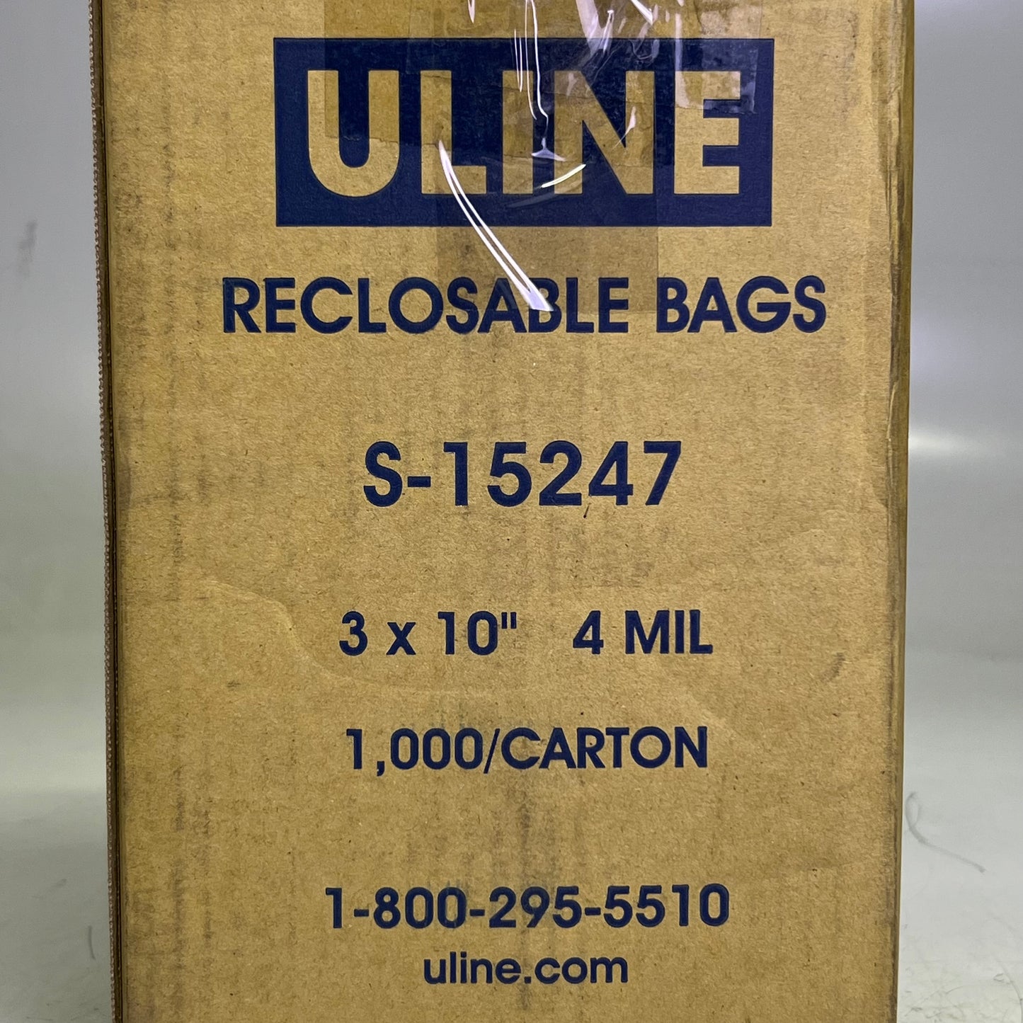 ULINE (1000 Bags) Reclosable Bags Sz 3" x 10" S-15247