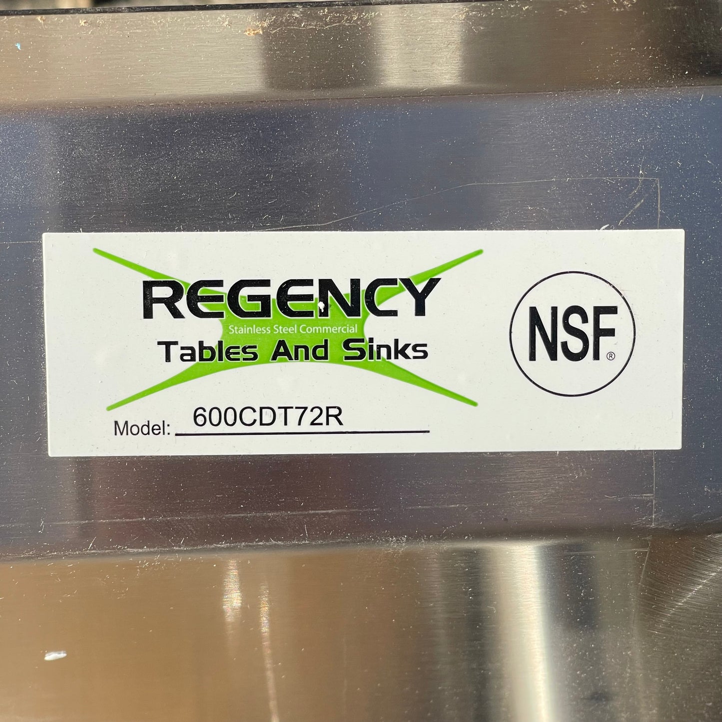 Z@ Pallet of REGENCY Clean Dish Table - Right Drainboard Stainless Steel 600CDT72R (NEW)