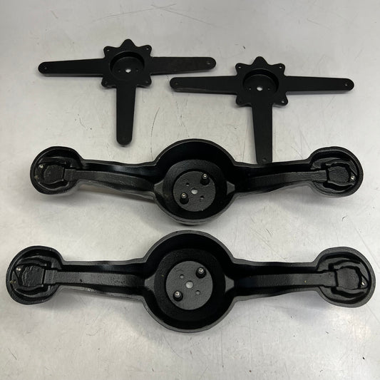 FLAT Auto Adjust PT23 Self-Leaving Table Bases Sz 21"L x 15.5"W, Black FBT2158A01 (New Other, Distressed Box)
