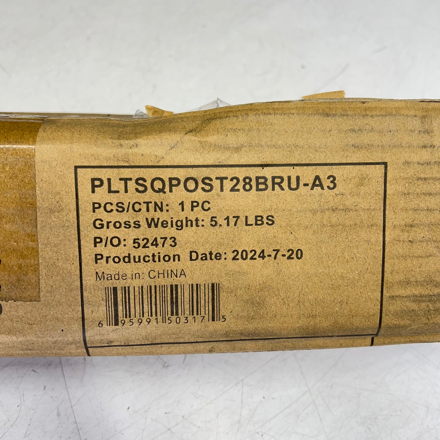 OFFICE SOURCE FURNITURE Brushed Metal Post for Rbbase23 28.5" PLTXPOST28BRU-A3