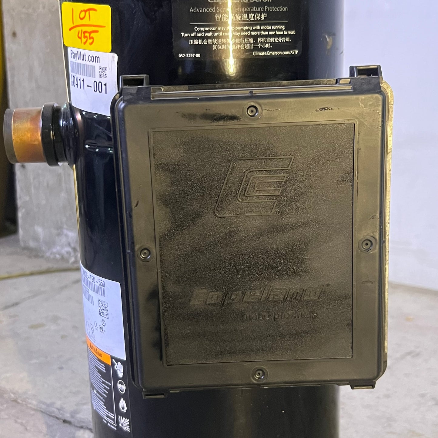 EMERSON Copeland Scroll Compressor 380/420v, Black ZB130KQE-TED-550