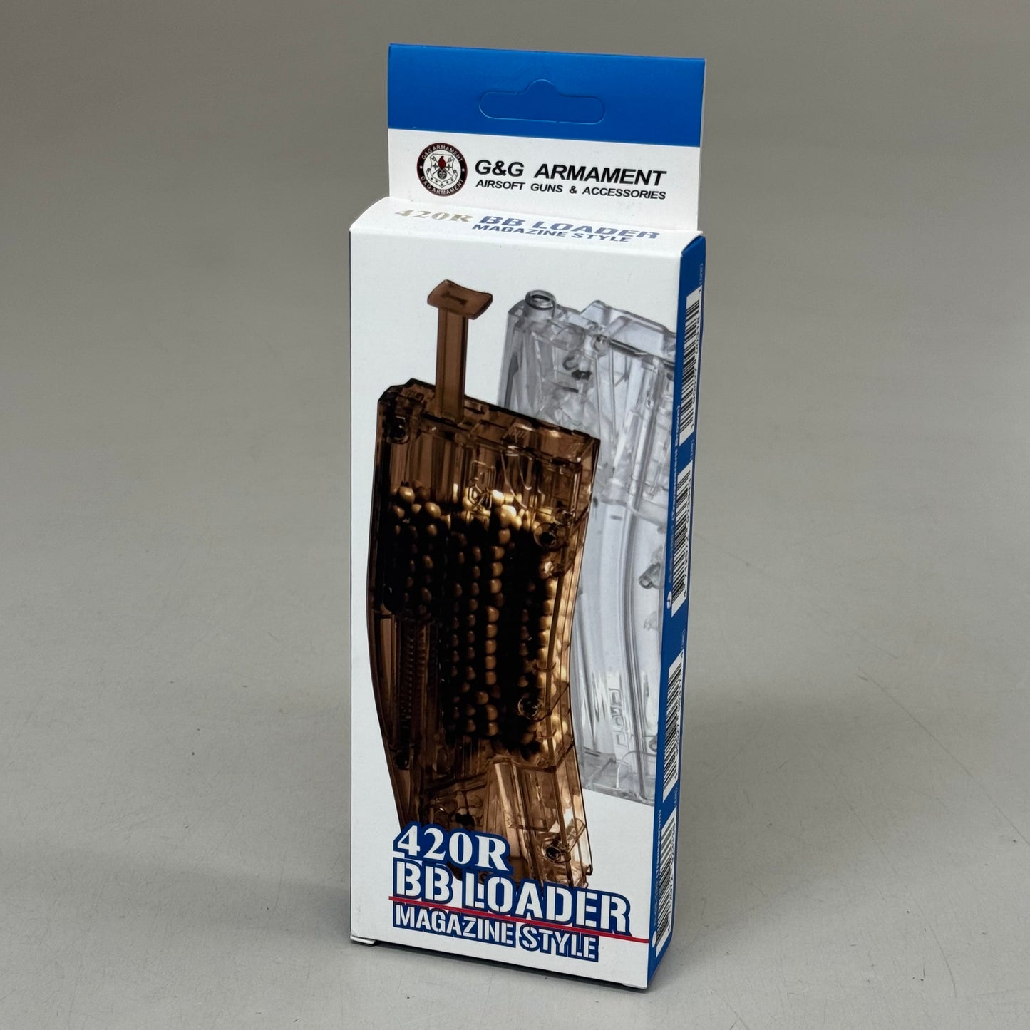 G & G ARMANMENT BB Loader Magazine Style 420 Rounds Transparent Brown G-08-100-1