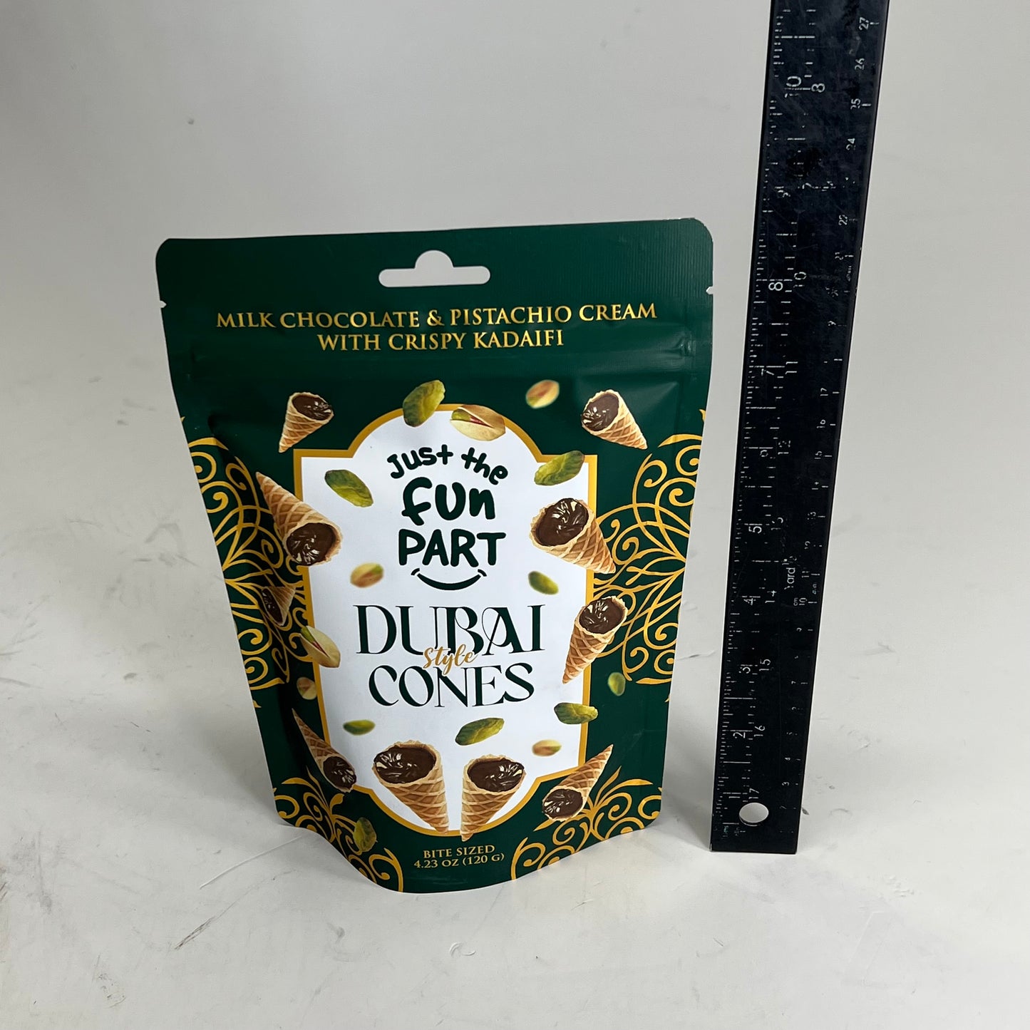 JUST THE FUN PART (6 PACK) Dubai Style Cones Bite Sized Treats 4.23 oz  BB 02/28