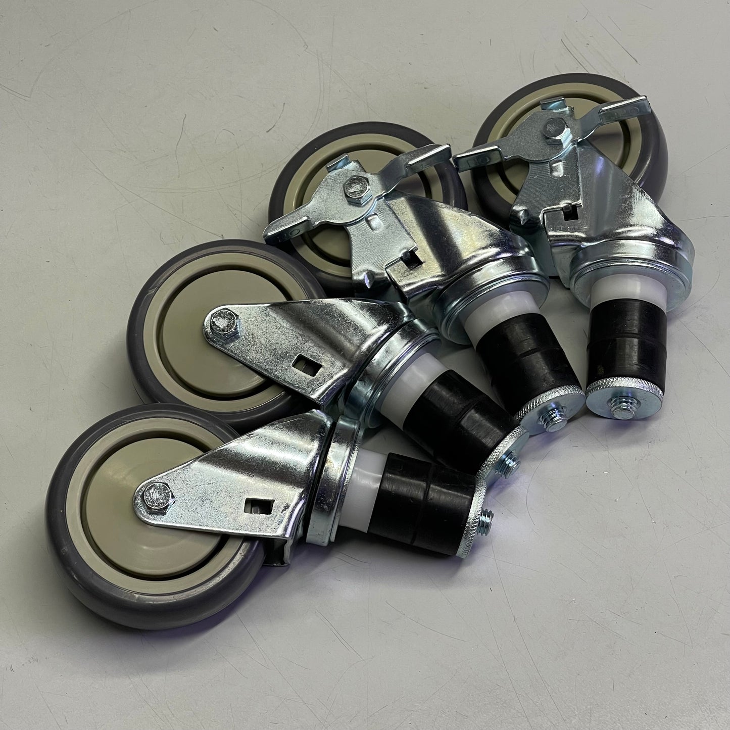 KUTLER (4 PACK) Caster Wheels 4" Dia Steel & Grey KT-4W