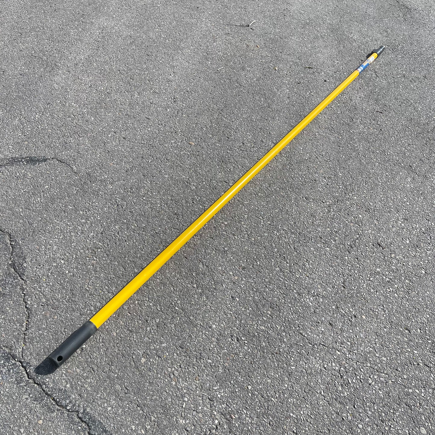 PREMIER Fiberglass Extension Pole, Pro Heavy Duty Push Button 8‘-16’ Yellow