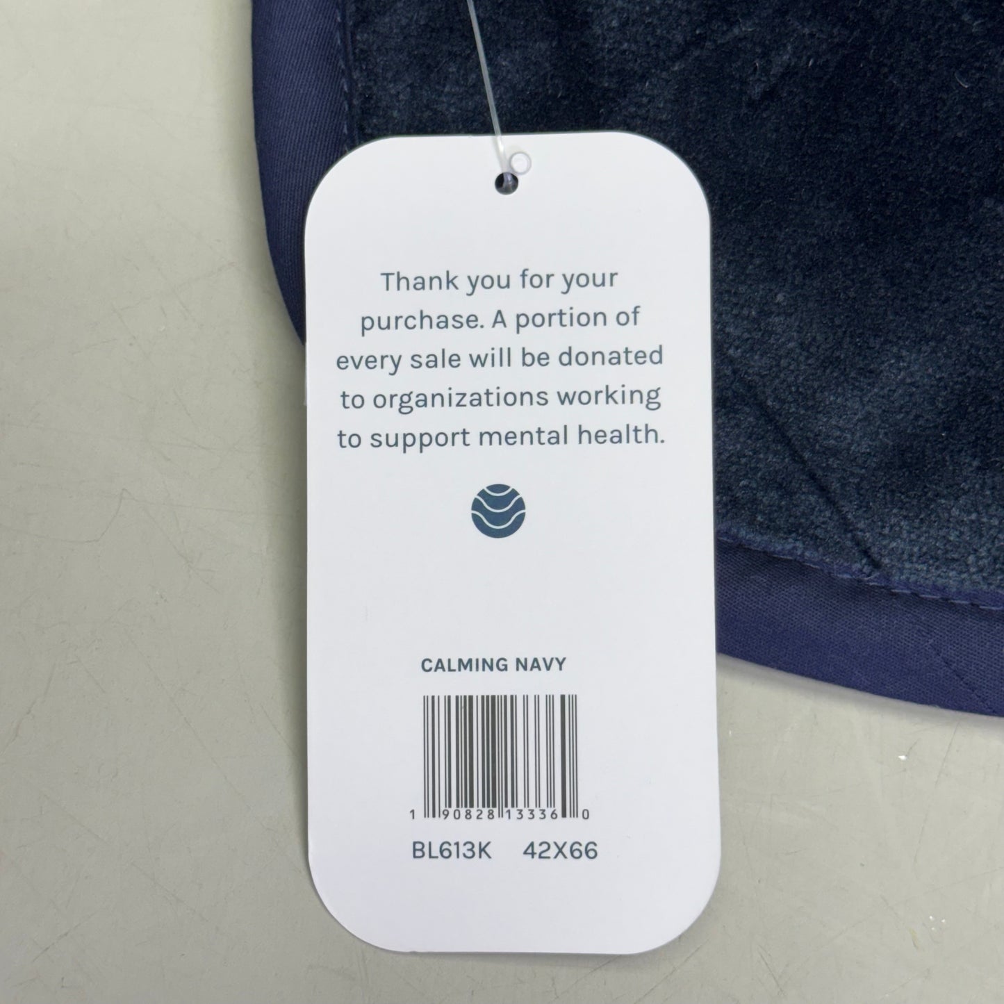 THERA Weighted Blanket Sz 42" x 66", Calming Navy BL613K