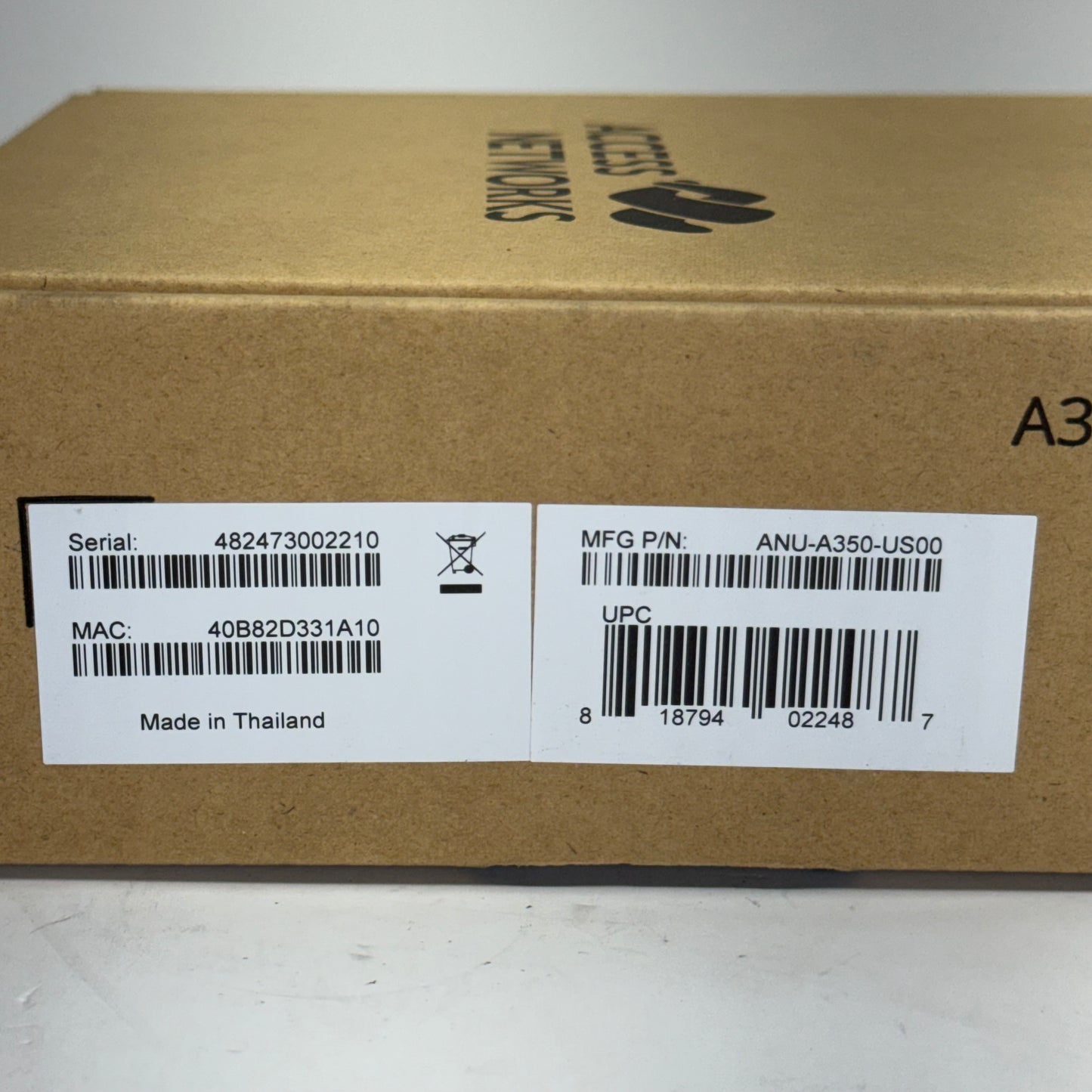 ACCESS NETWORKS Series Access Point Wi-fi 6 Dual-band Cloud-managed Sz 5.5"L x 5.5"W, White A350 SERIES