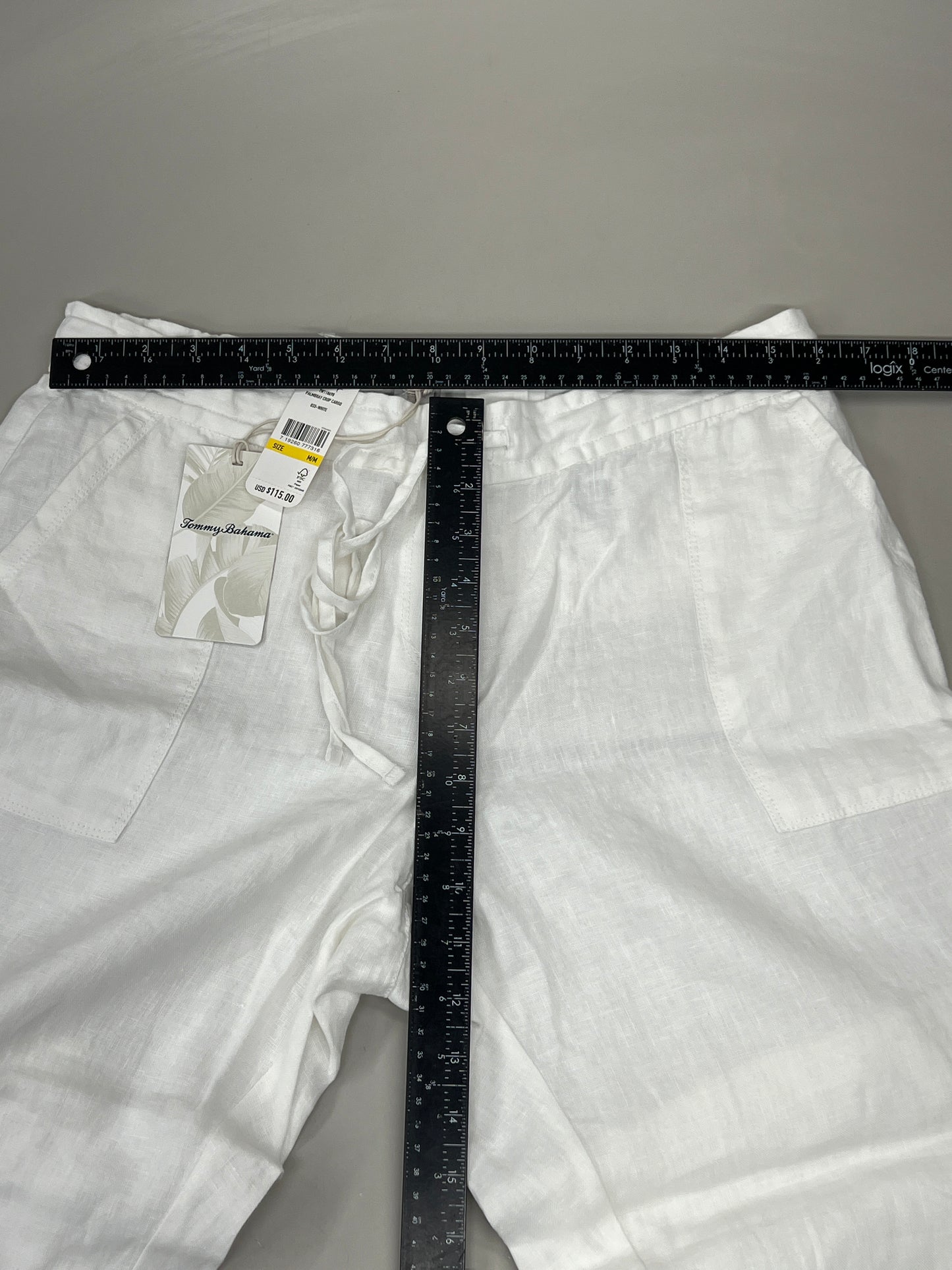 TOMMY BAHAMA Women's Palmbray Tapered Cargo Pant White Size M TW118698 (New)