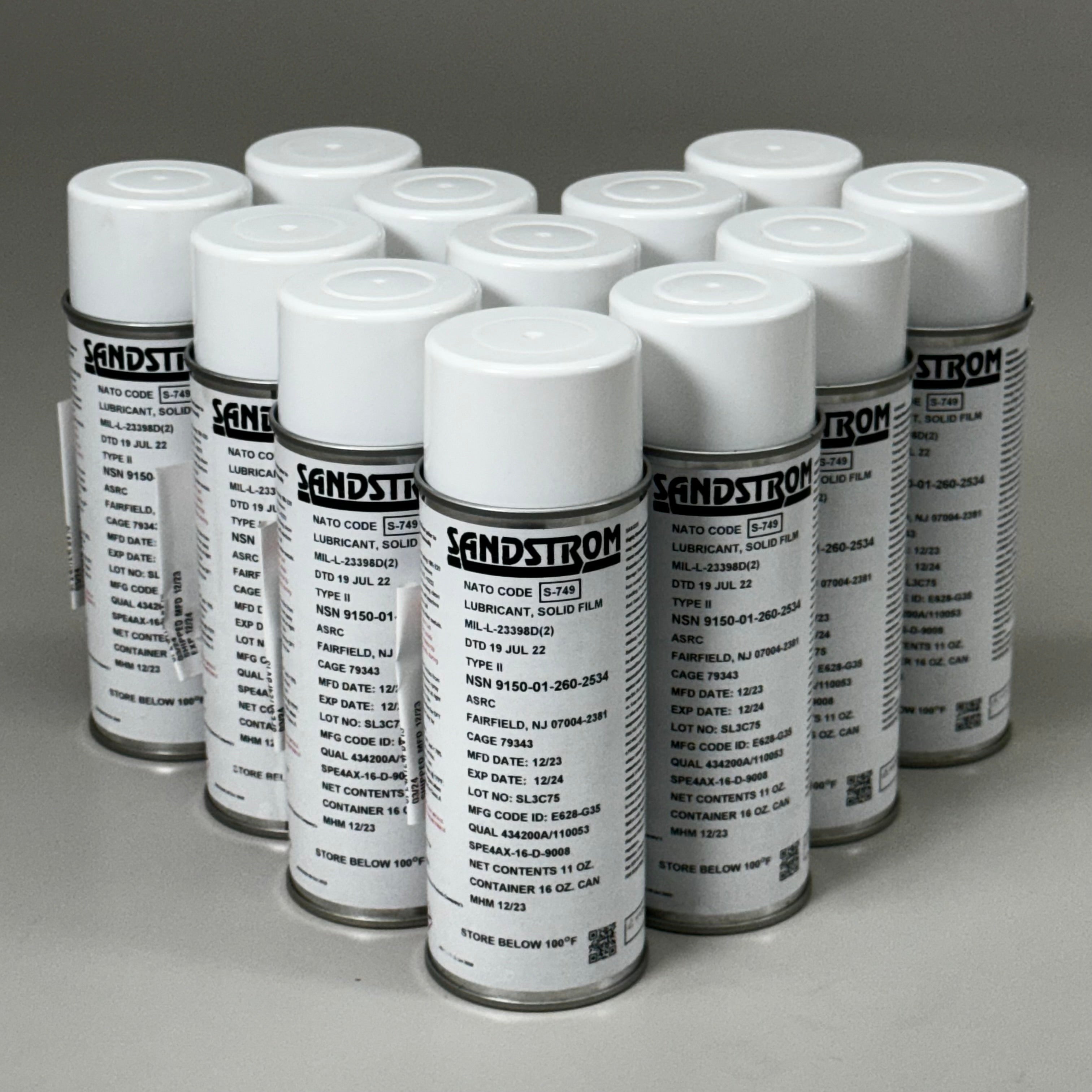 SANDSTORM(12 PACK)Lubricant Solid Film Bonding Industrial Equipment BB ...