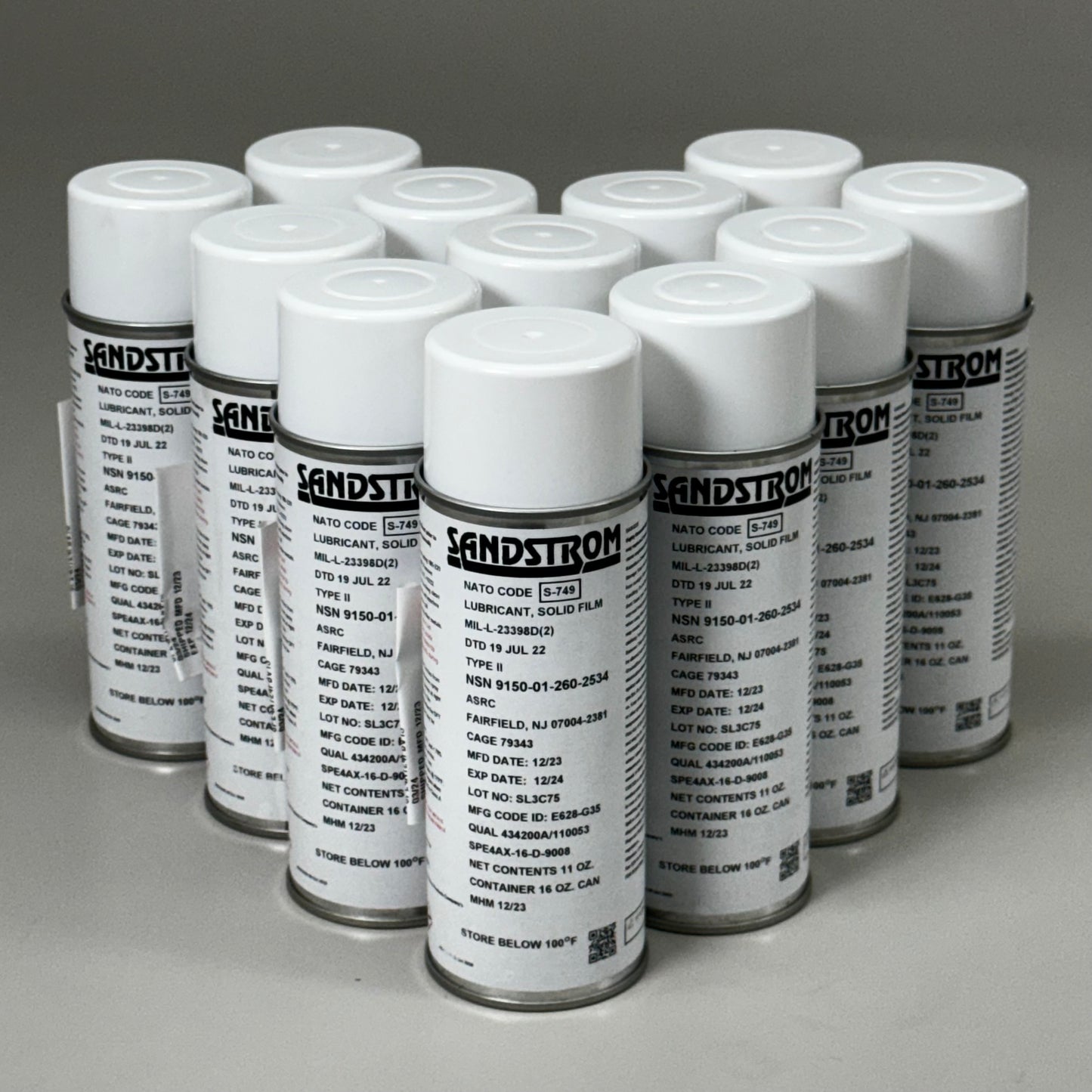 SANDSTORM(12 PACK)Lubricant Solid Film Bonding Industrial Equipment BB12/24 16oz