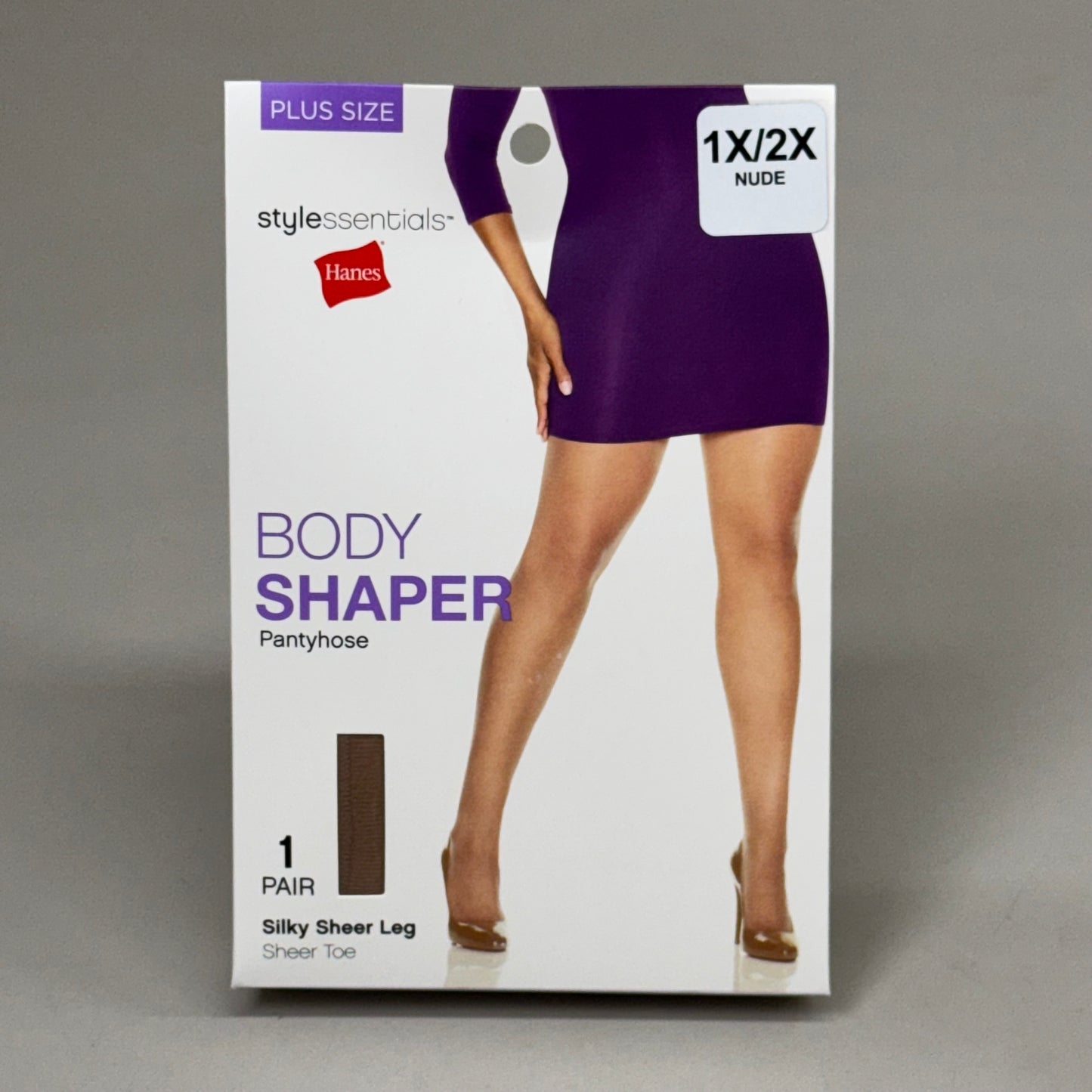 HANES (3 PACK) Style Essentials Body Shaper Pantyhose Women's 1X/2X Nude 639794