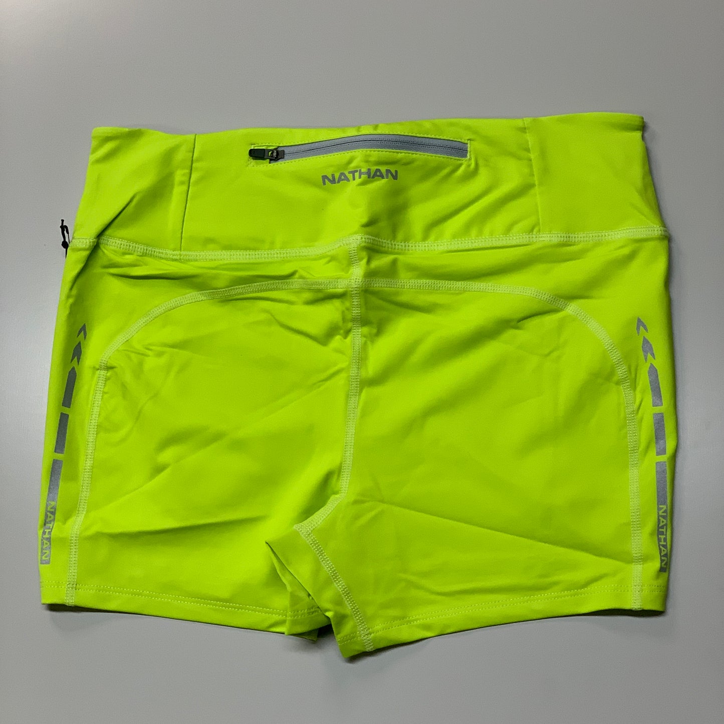 NATHAN Interval 3" Inseam Bike Short Women's Bright Lime Sz XL NS51040-50119-XL