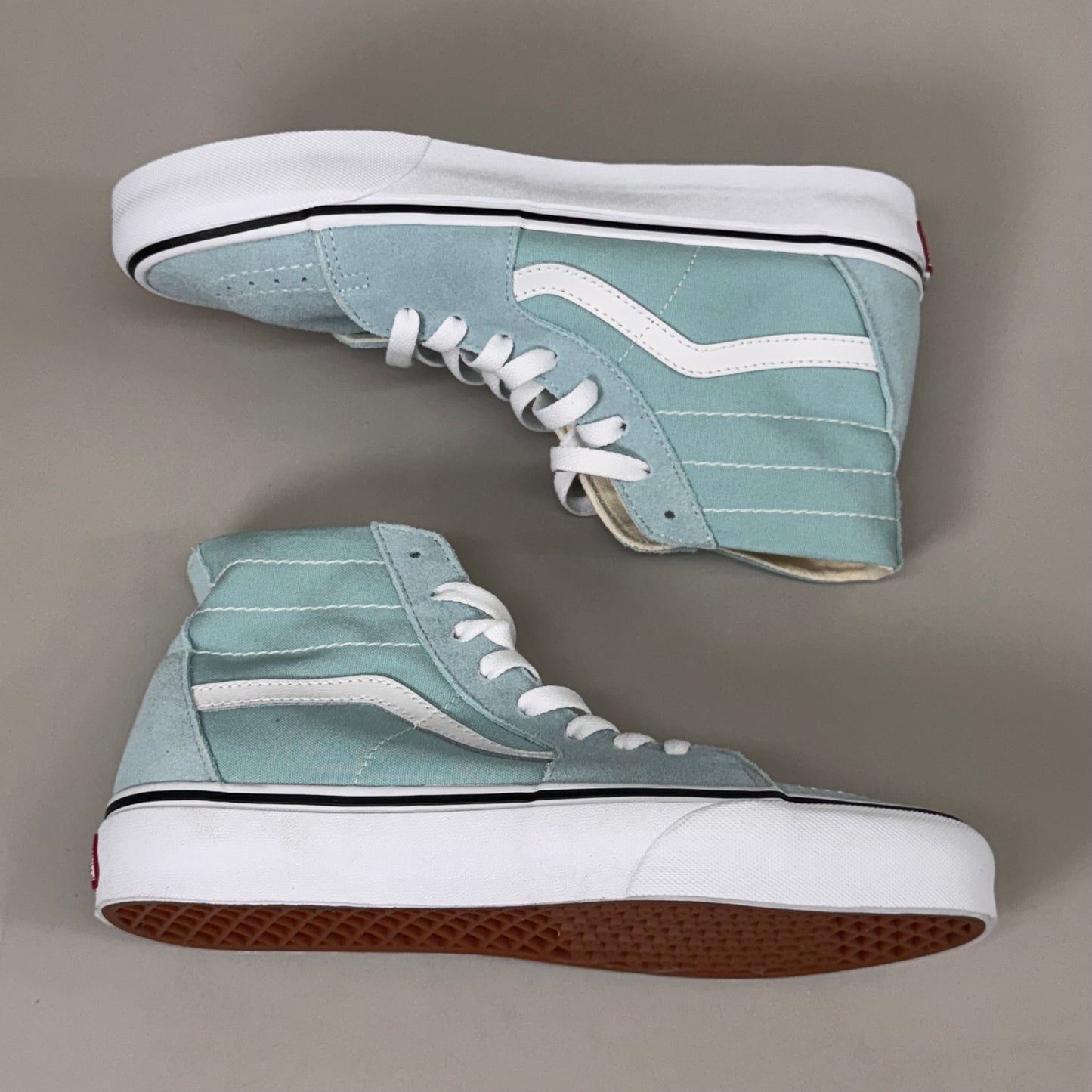 VANS Deconstructed Suede & Canvas Sk8Hi Tapered Shoe M SZ 8 W SZ 9.5 Pastel Blue