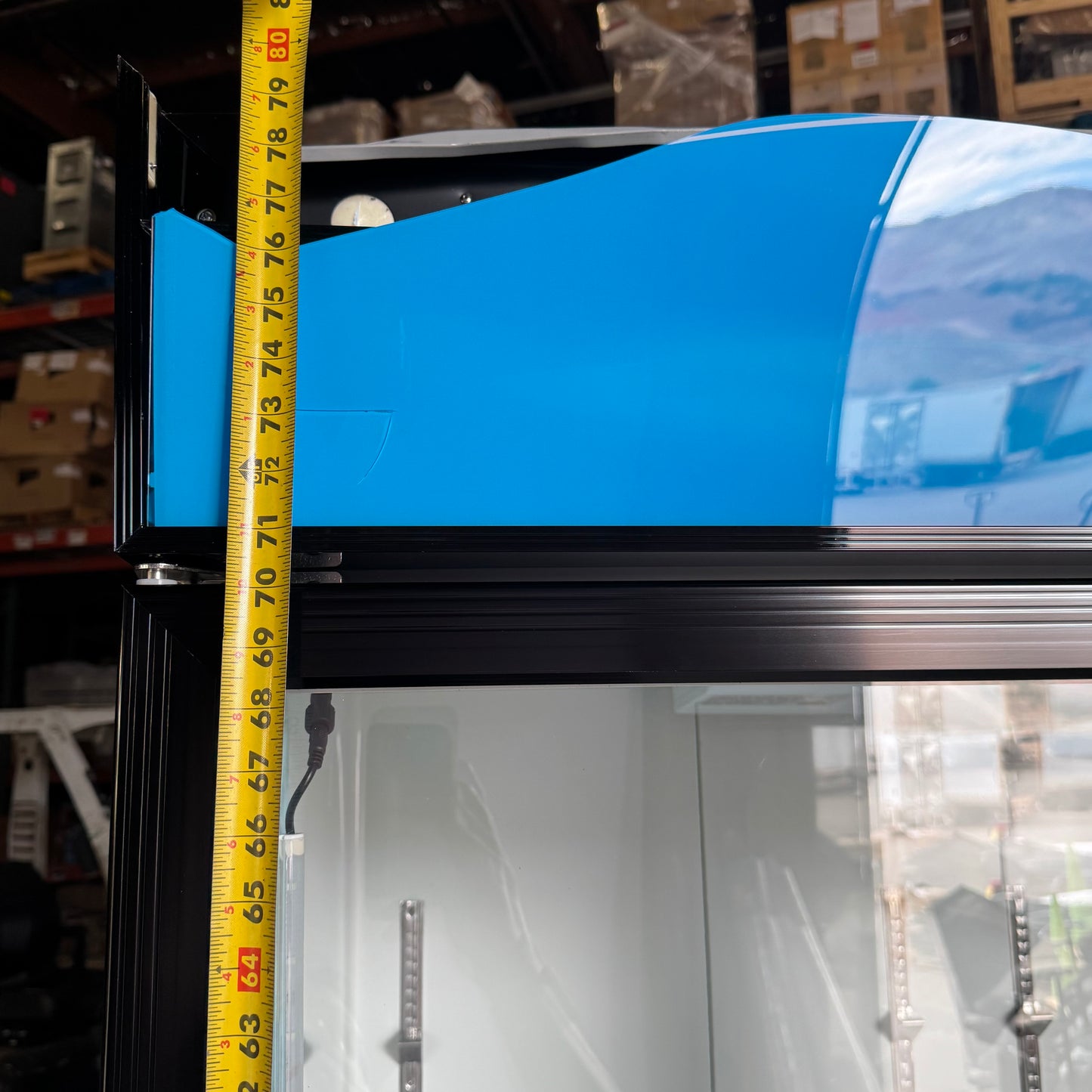 ZA@ Pallet of AVANTCO Merchandiser Refrigerator Sz 30"W x 78"L x 80"H, 178GD69HCB (AS-IS, Damaged)