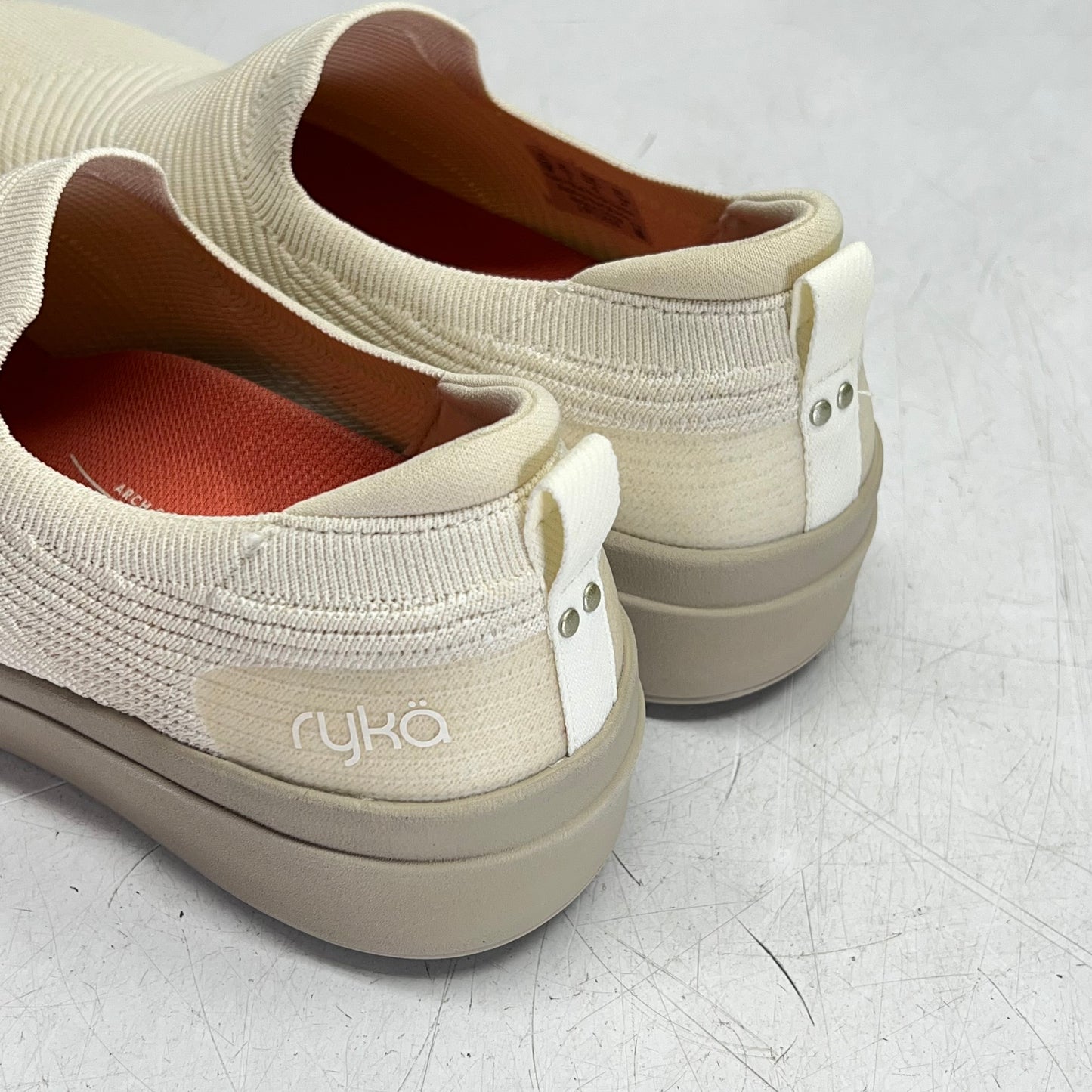 RYKA Washable Stretch Knit Slip-ons - Limitless Women's Sz 11W Birch Beige W302