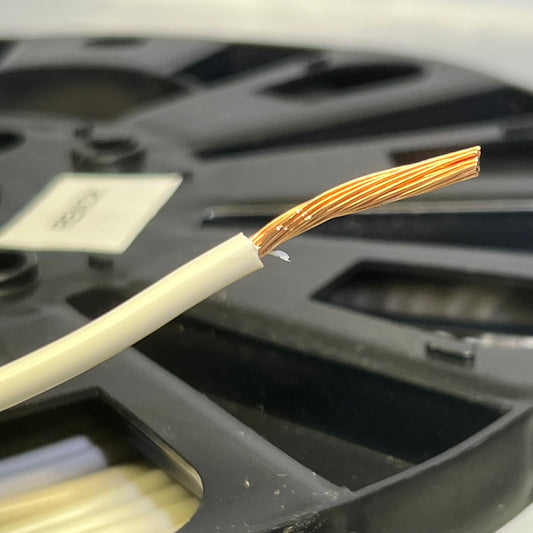 ZA@ AWC 10-9 Gauge Stranded Wire White 1000 ft. GPTM 10-9
