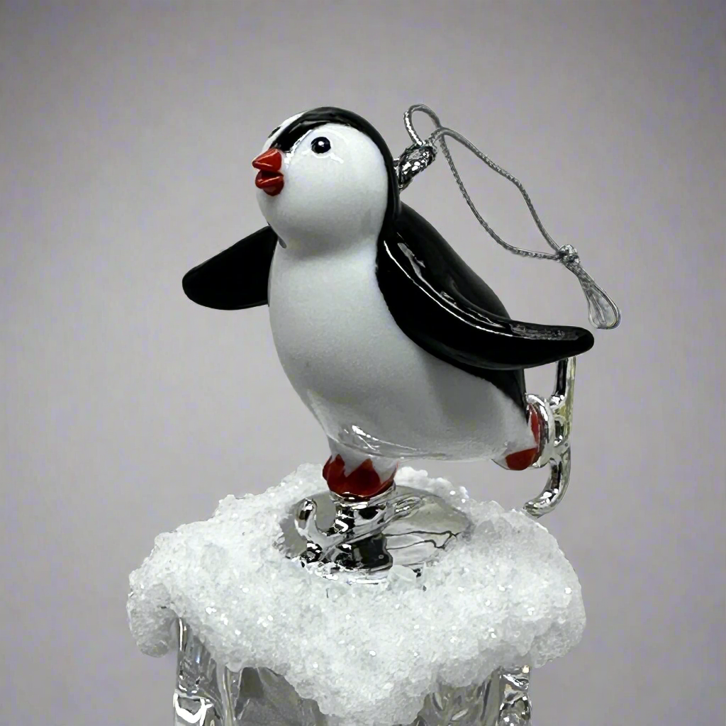 KURT S. ADLER Penguin On Ice Skater Christmas Ornament 4.25" T2458