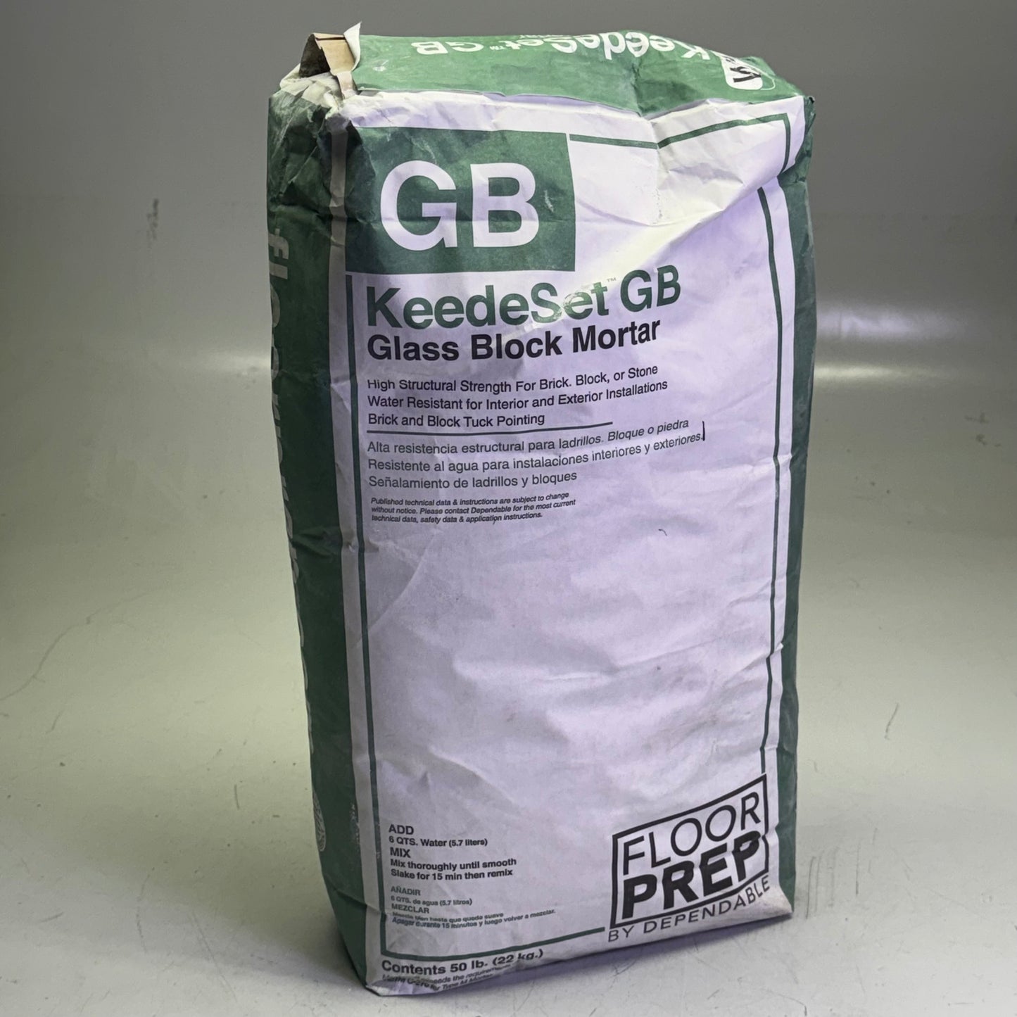 GB Keedeset Glass Block Mortar 6Qts 50Lb.