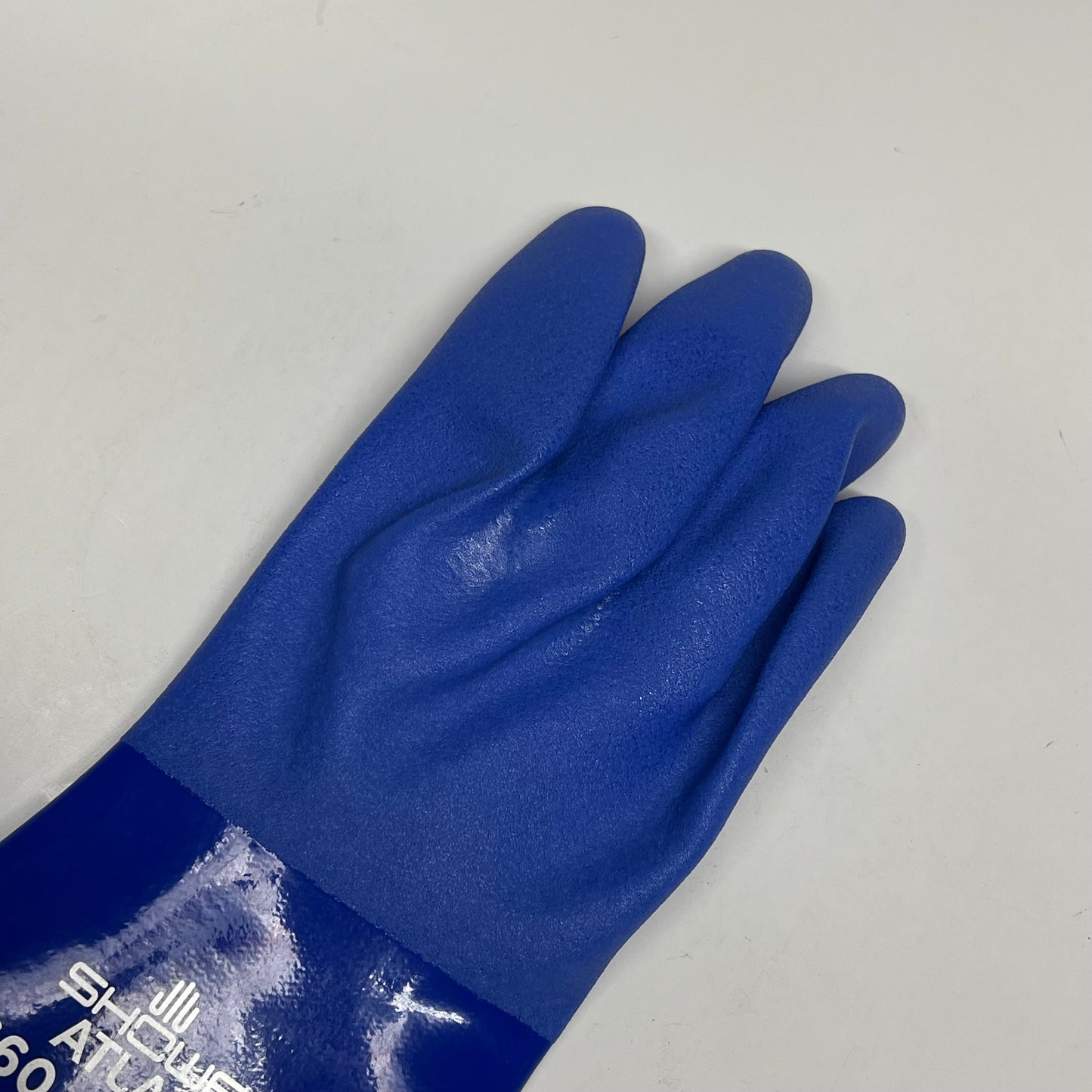 SHOWA Atlas 660 Rough Finish Triple Dipped Pvc Coating Gloves Unisex Sz XL Blue