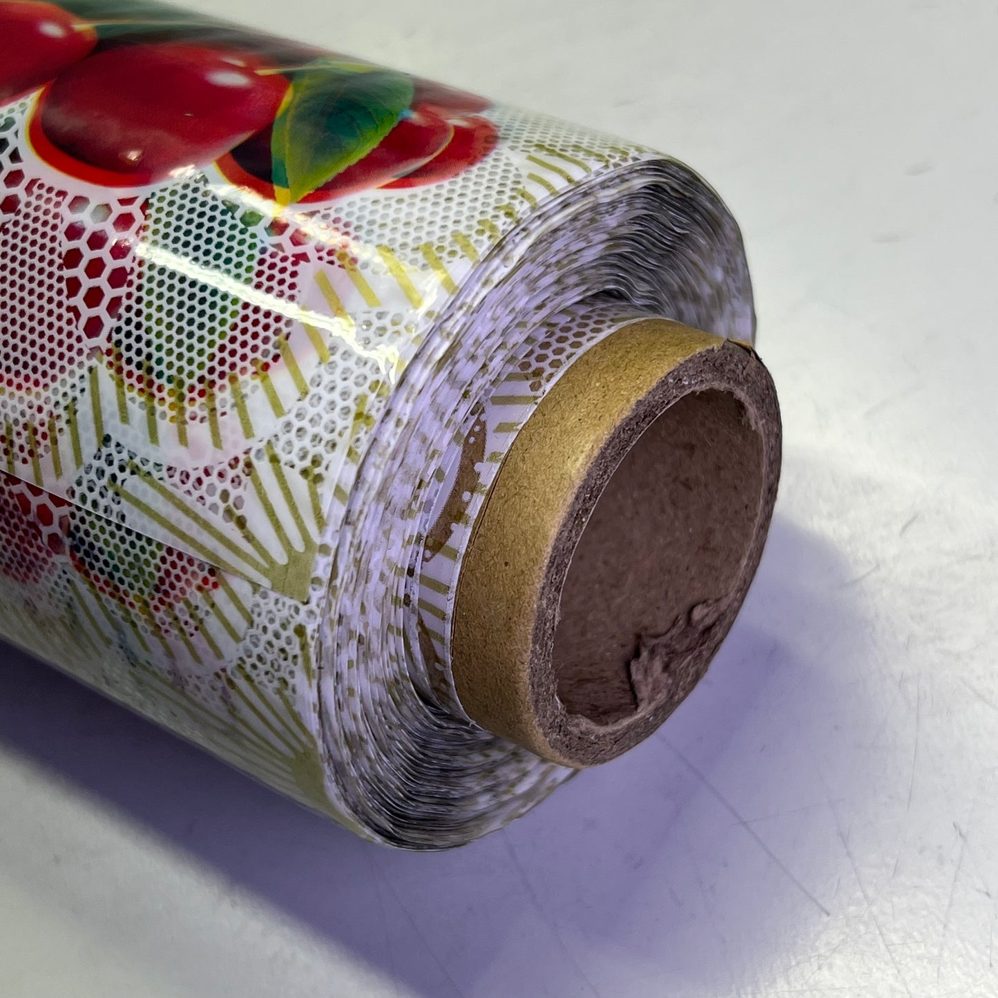 Faux Lace & Fruit Durable PVC Glossy Dinning Table Cloth 54"x60' Multicolor