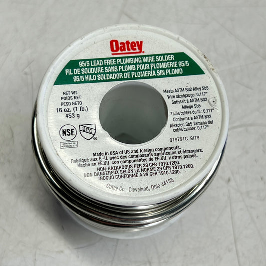 OATLEY Lead-free Plumbing Wire Solder 95/5 Lead-free Solid 1 lb 16 oz 22018