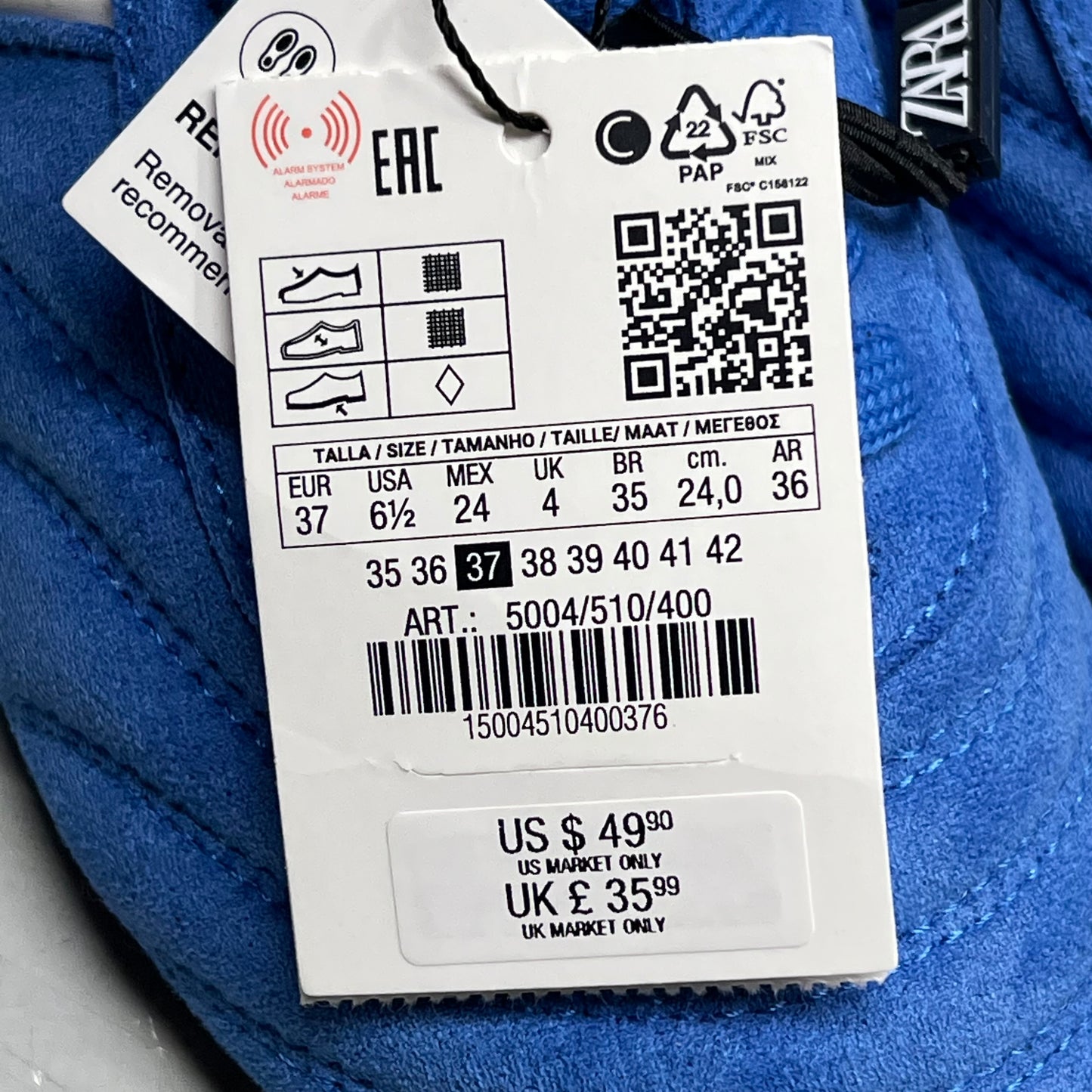 ZA@ ZARA Lot Of Assorted Clothing & Shoes Women's Sz S & 37 Multicolor