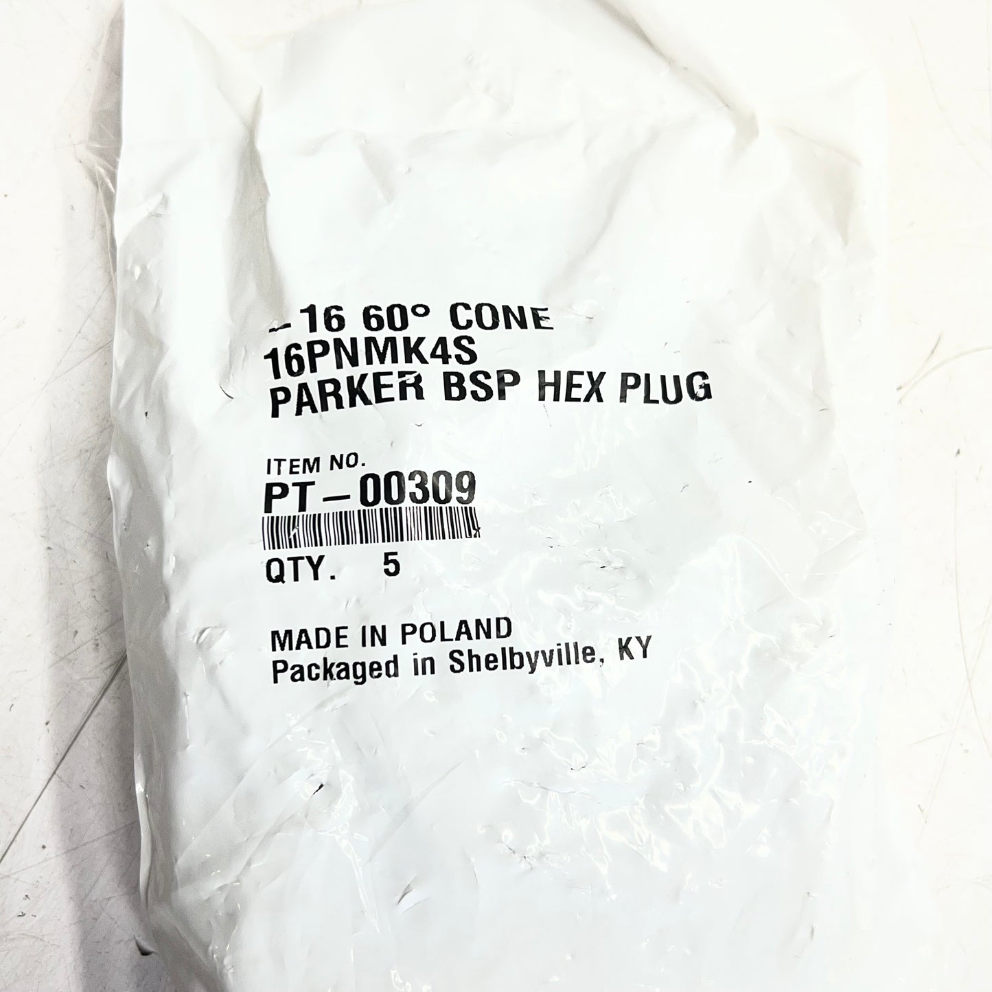 PARKER (5 PACK) Compression Tube Plug Steel 1-11" Thread Size PT-00309