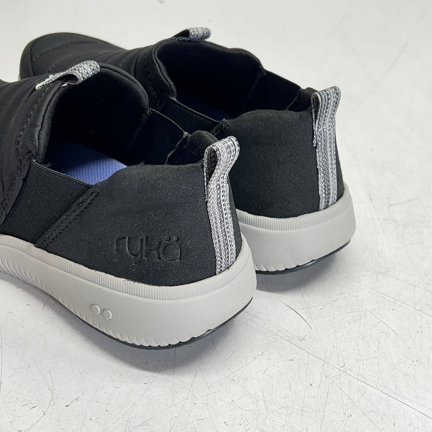 RYKA Quilted Slip-ons Pursuit Sneakers Arch Support Women's Sz 7M Black 33606