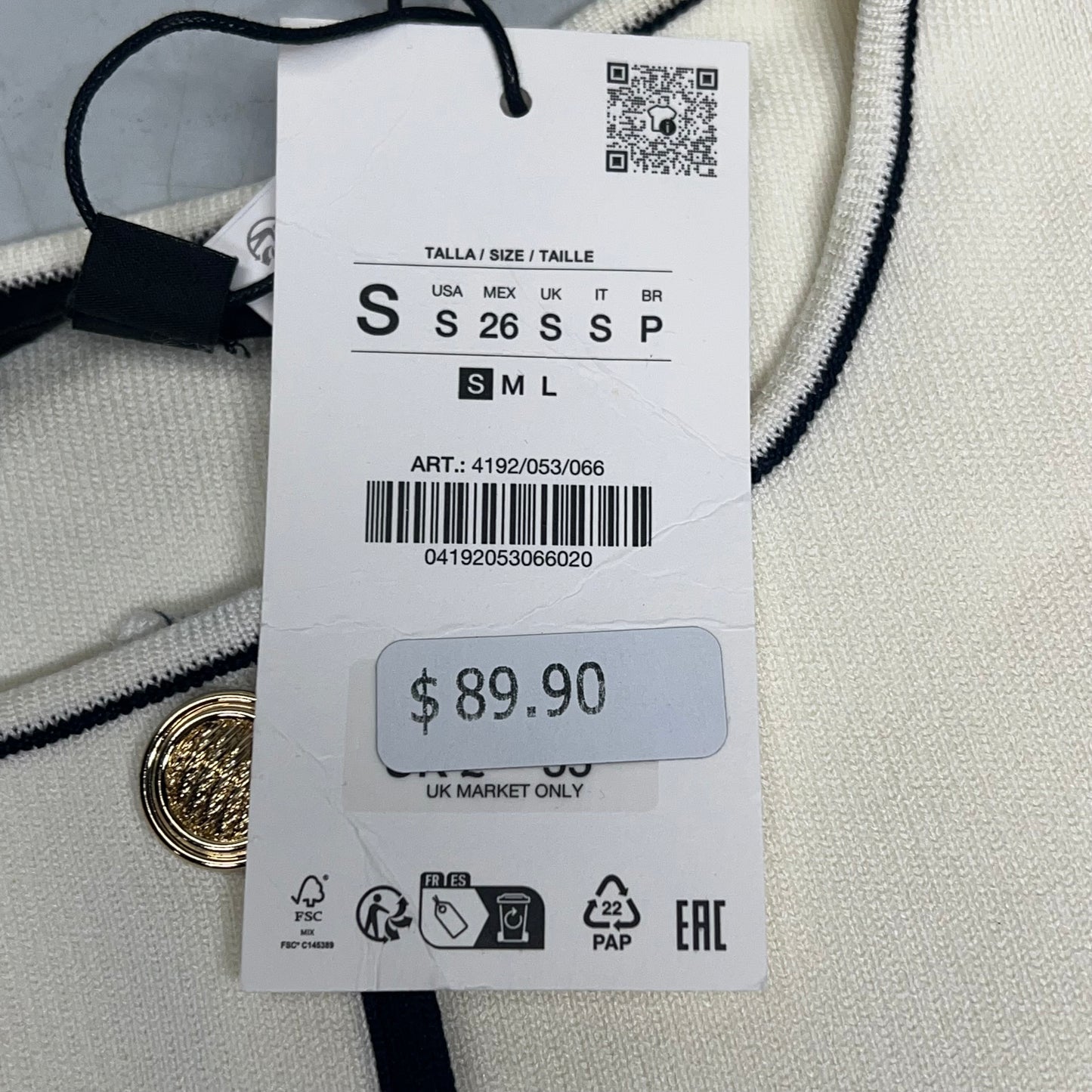 ZA@ ZARA Lot Of Assorted Clothing Tops & Sweater Dress Women's Sz S/M/L