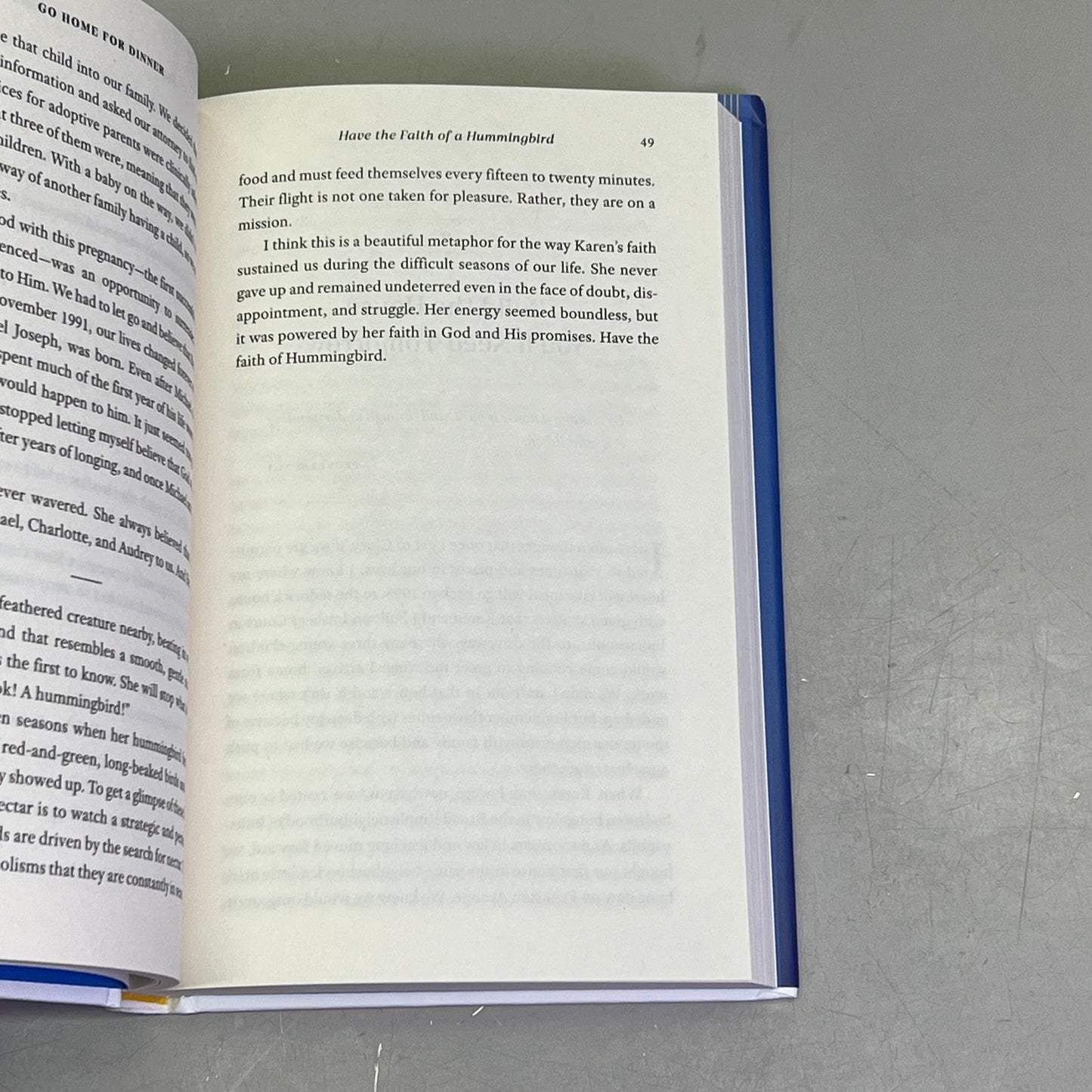 GO HOME FOR DINNER Advice On How Faith Makes A Family & Family Makes A Life Book