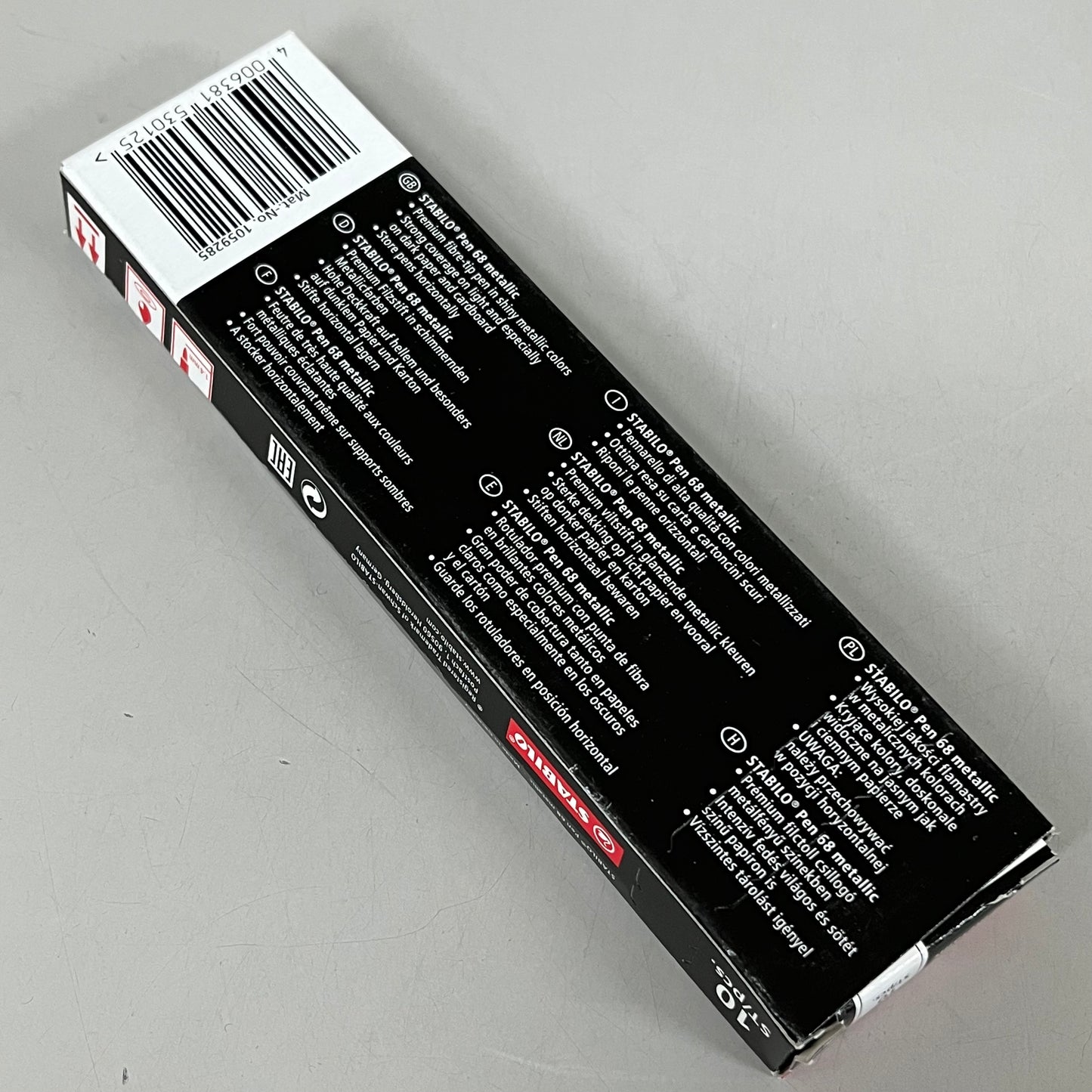 STABILO(2 PACK,10 EACH) Premium Metallic Felt Tip Pen 68 Metallic 68/805 1059285