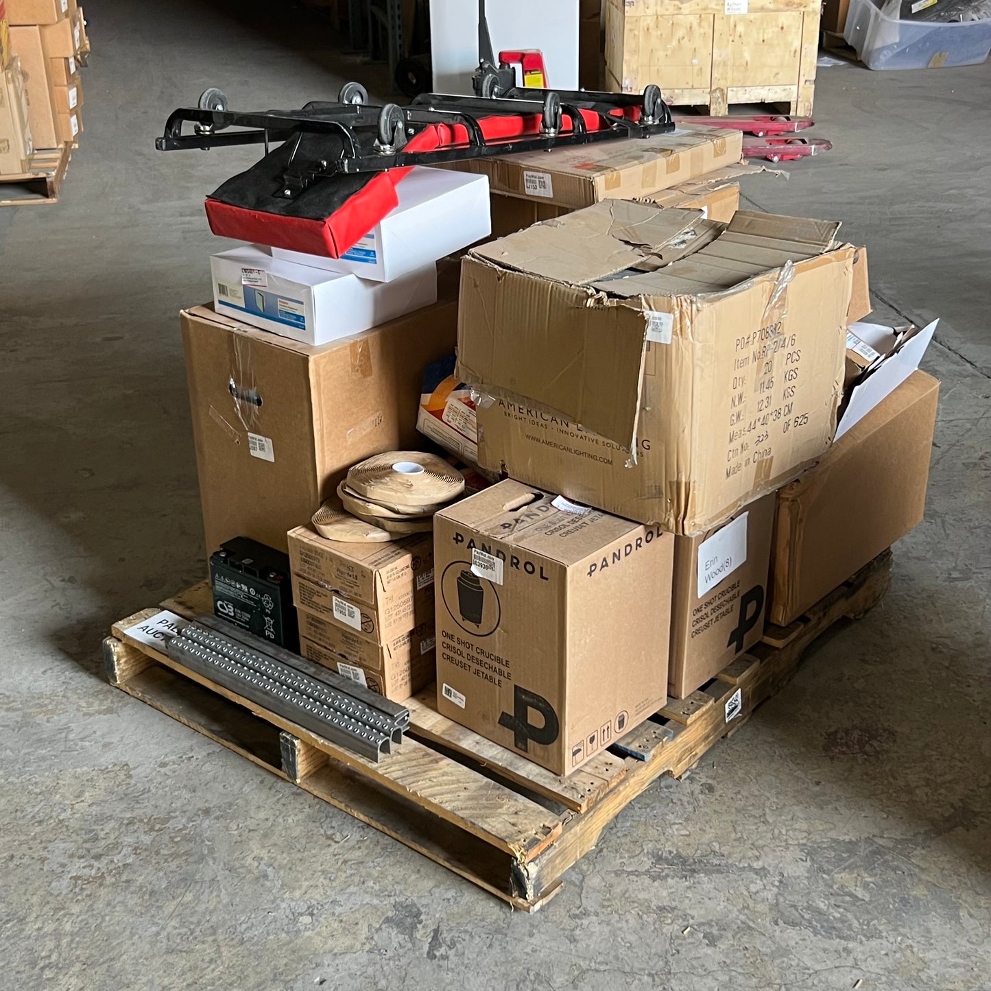 ZA@ Pallet of MIXED Battery, Underwear, Protein, Classification Folders, Adult Diapers, Cabinetry Wooden Drawer Cutlery Tray, Etc... (AS-IS)