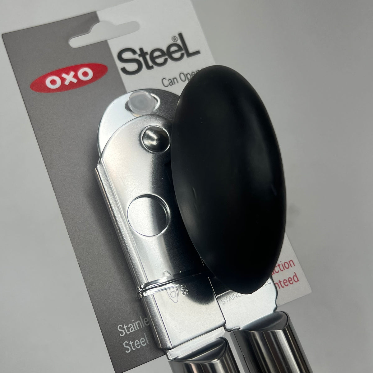 OXO Stainless Steel Can Opener W/ Oversized Knob Large Handles 8" Silver/Black