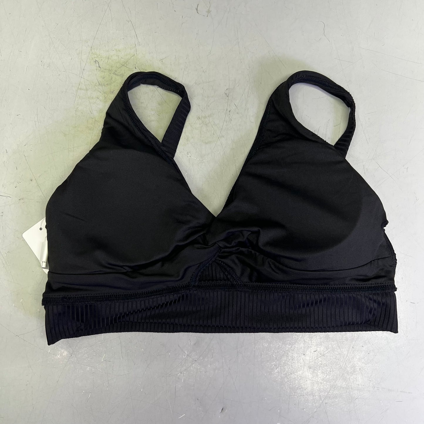 CHARMO V Neck Wide Strap Ribbed Pregnancy Bikini Swimsuit Women's Sz M Black