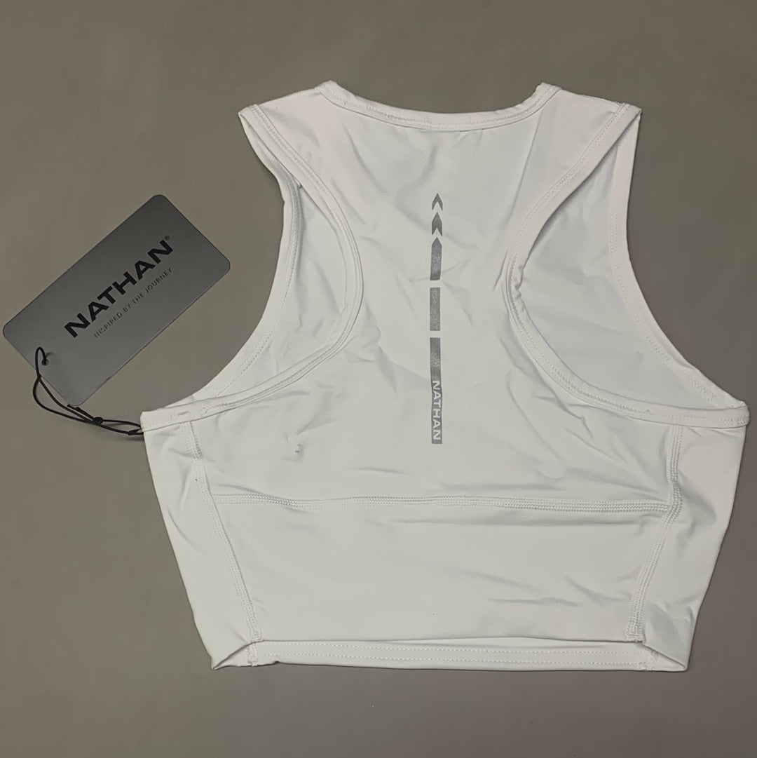 NATHAN Interval Crop Top Women's Sz XS White NS51000-90002-XS (New)