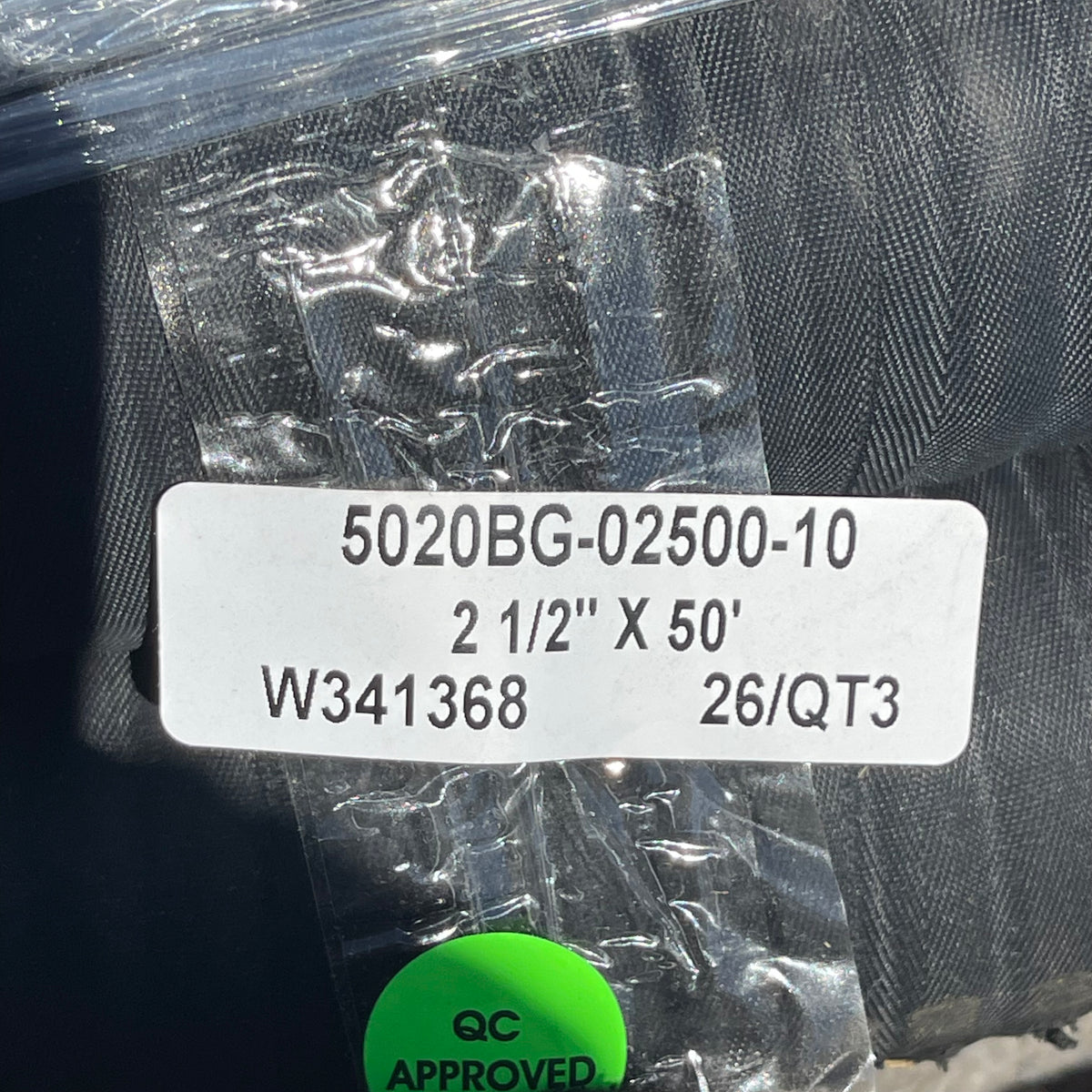 NOVAFLEX Wire-Inserted Industrial Rubber Vacuum Hose 2.5"ID Black 5020BG-02500-10