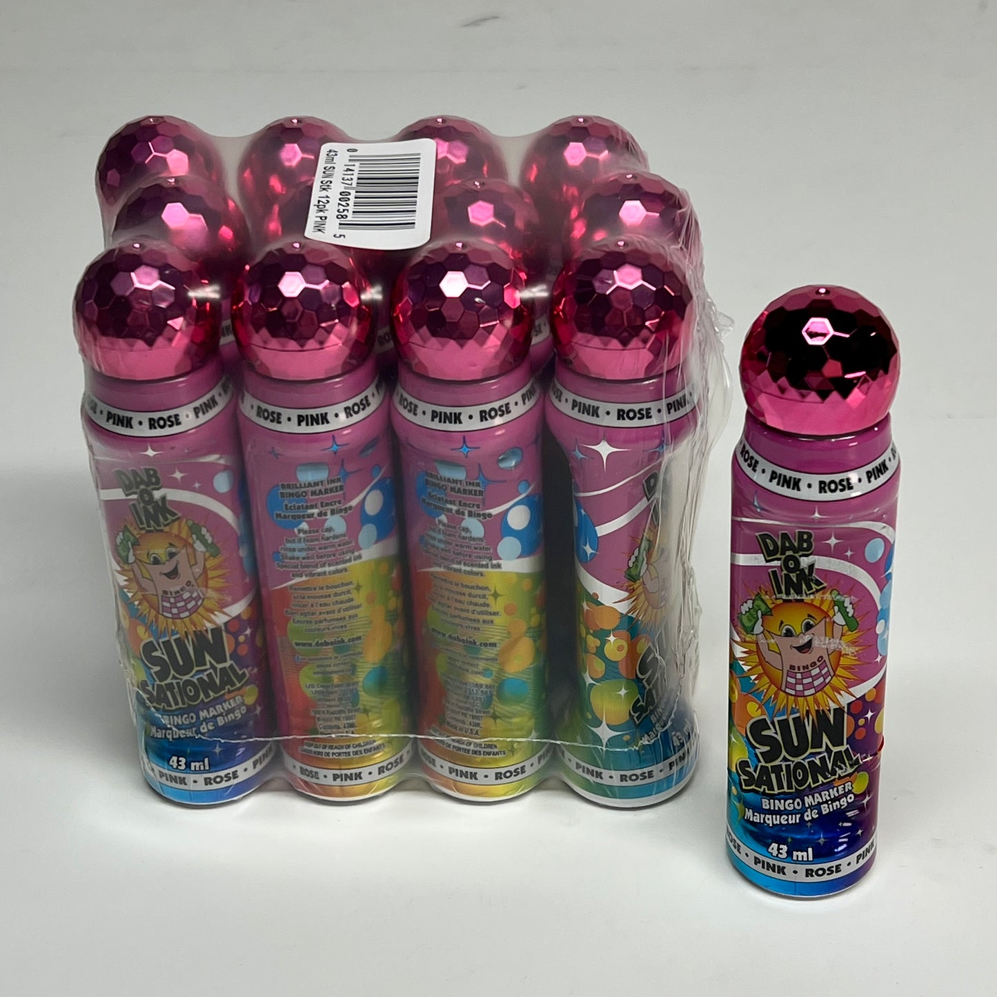 DAB O INK (12 PACK) Sunsational Bingo Marker Bright Ink 43ml/1.4 oz Pink C26