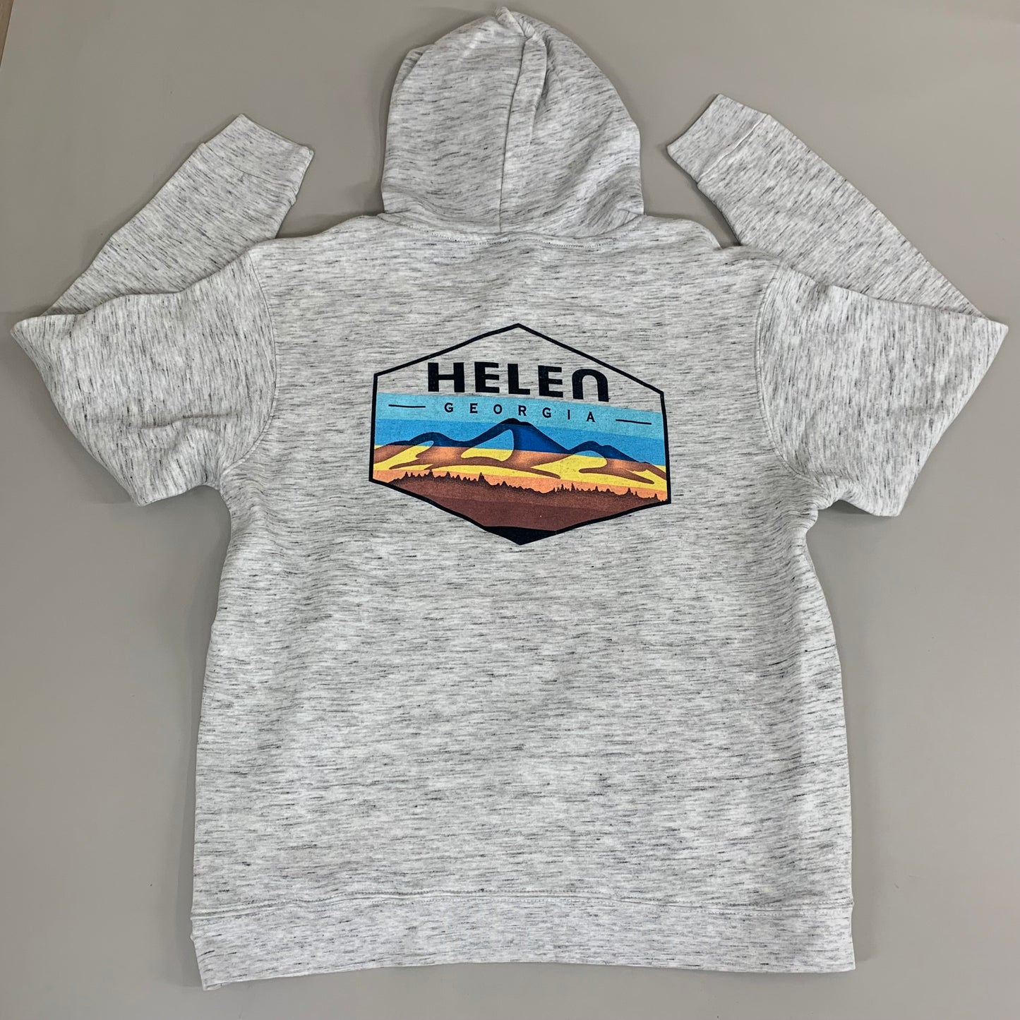 LONEROCK Helen Georgia Tie Hoodie Sz XL White/Grey