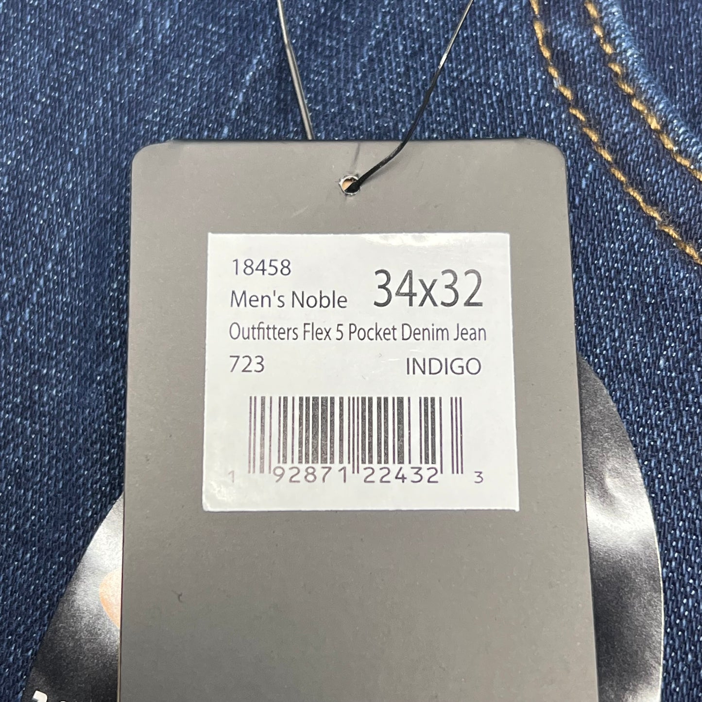 NOBLE OUTFITTERS Flex Denim 5-Pocket Work Pant Men's Sz 34x32 Indigo 18458