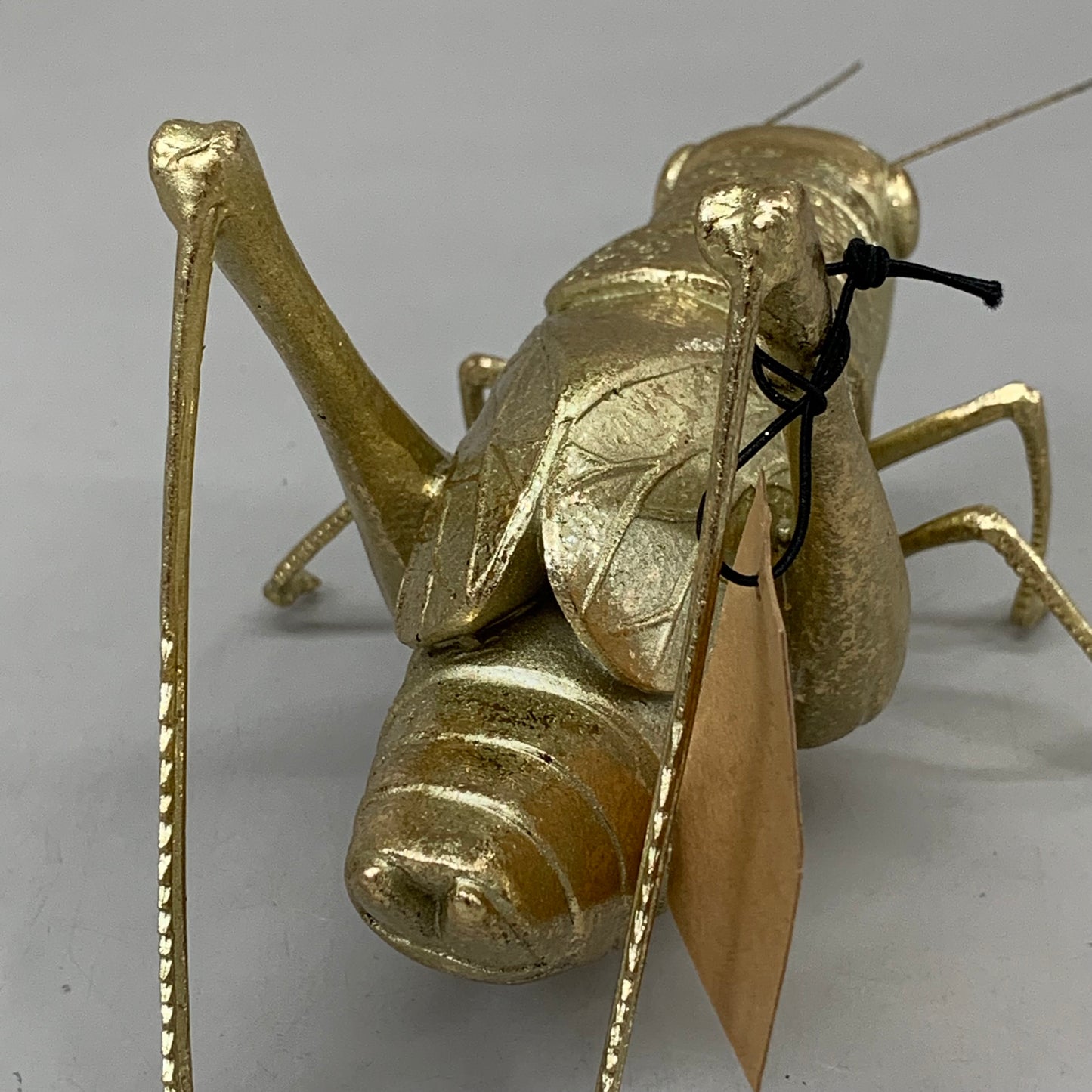 CREATIVE CO-OP Gold Resin Cricket Figurine 10"x4.5"x4.5" Overall Length Gold DF1054