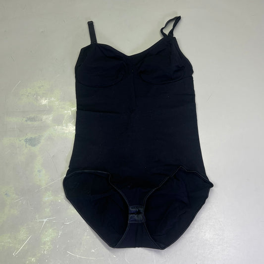 LUXMERY Breathable Stretch Fabric Low Back Sculpting Body Suit Sz XL Black