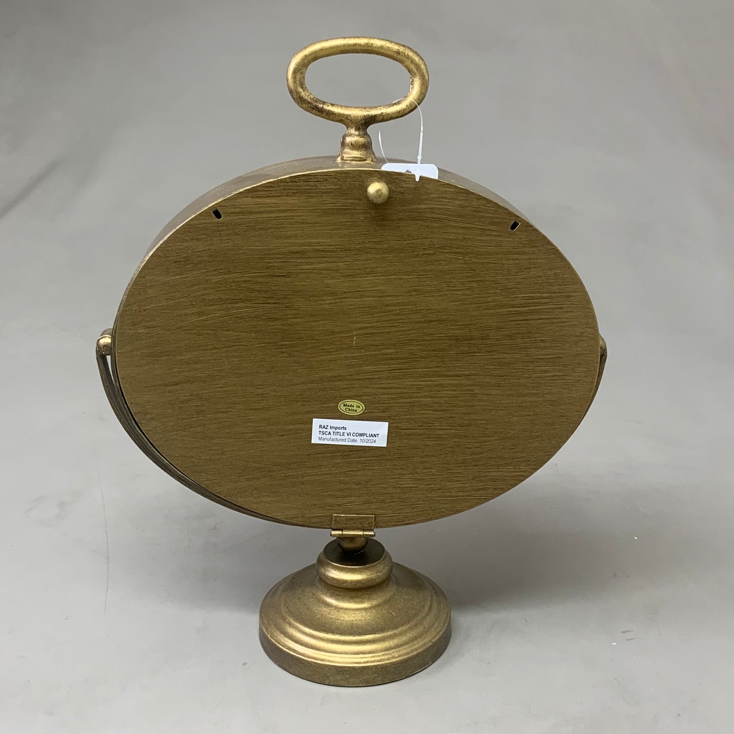 RAZ IMPORTS Antique Farmhouse Clock 14.25" Gold 4527980