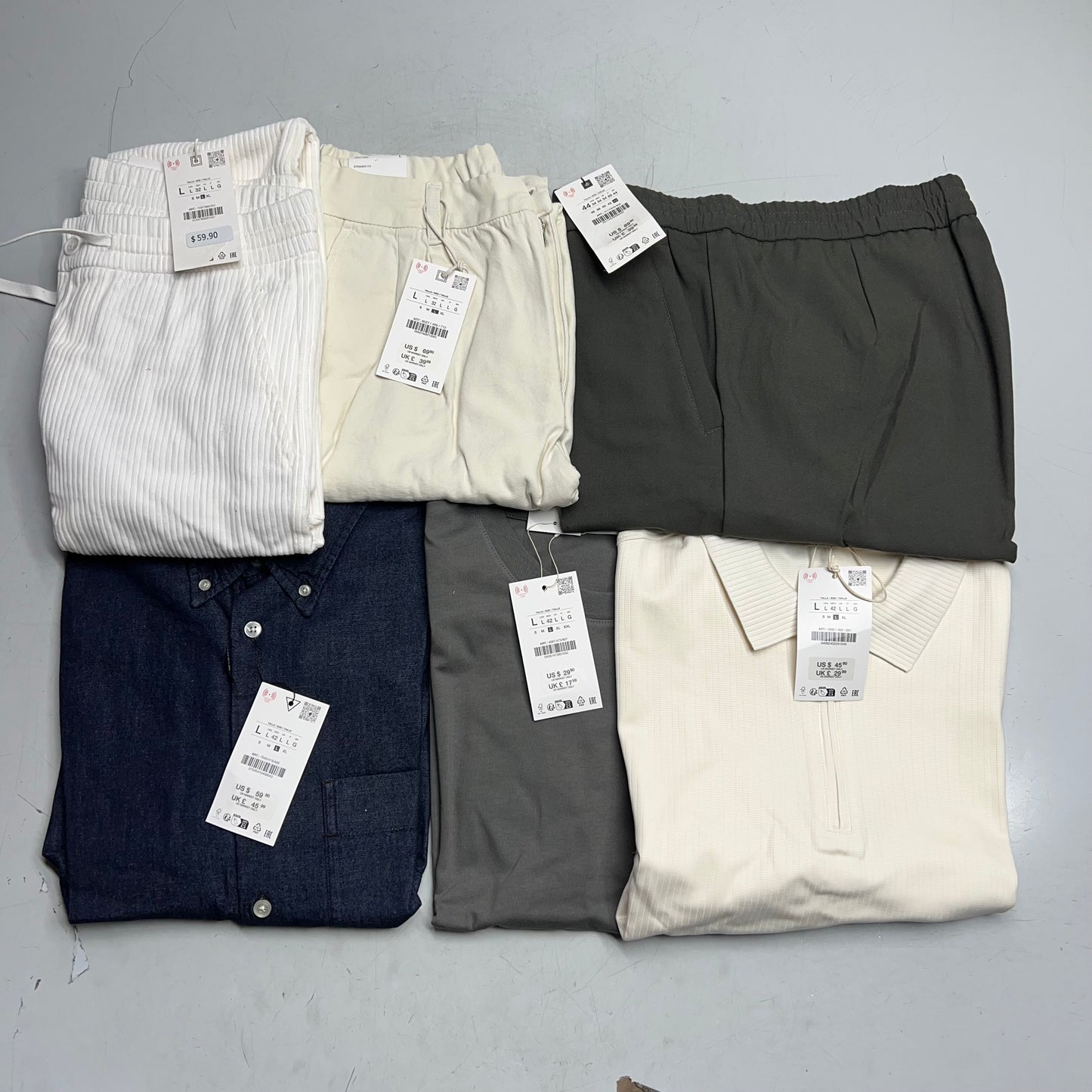 ZA@ ZARA Lot of Assorted Clothing Top & Bottoms Women's Sz L  Multicolor