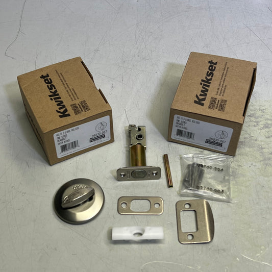 ZA@ KWIKSET (2 PACK) 663 One Sided Deadbolt W/ Microban Antimicrobial Technology Satin Nickel 96630-067