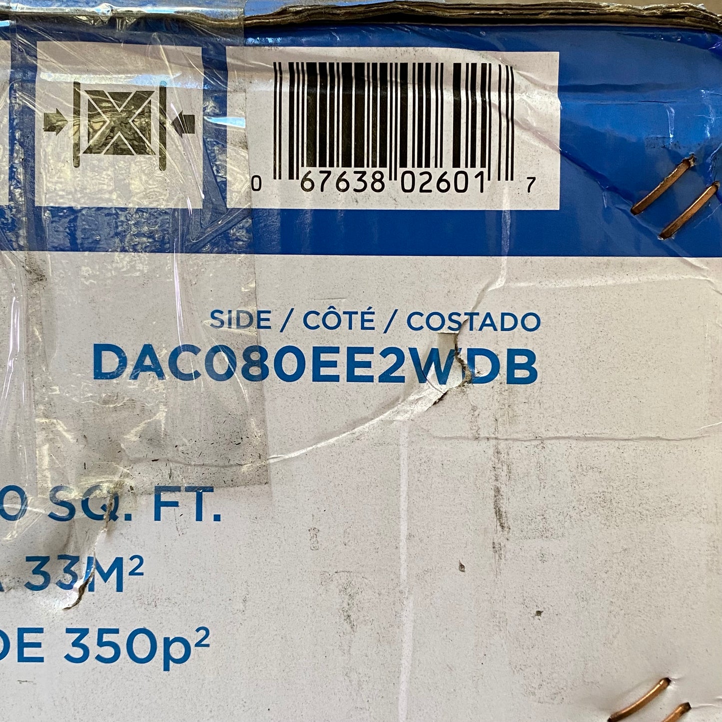 DANBY 8K BTU Window Air Conditioner With Remote 350 Sq Ft 18 1/2"W x 13 1/2"H x 15 1/2"D White DAC080EE2WDB