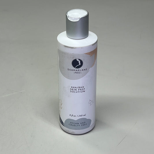 ZA@ DERMAPLANE PRO AHA/BHA Skin Prep Solution Vegan & Cruelty Free 8 Fl Oz 6 M